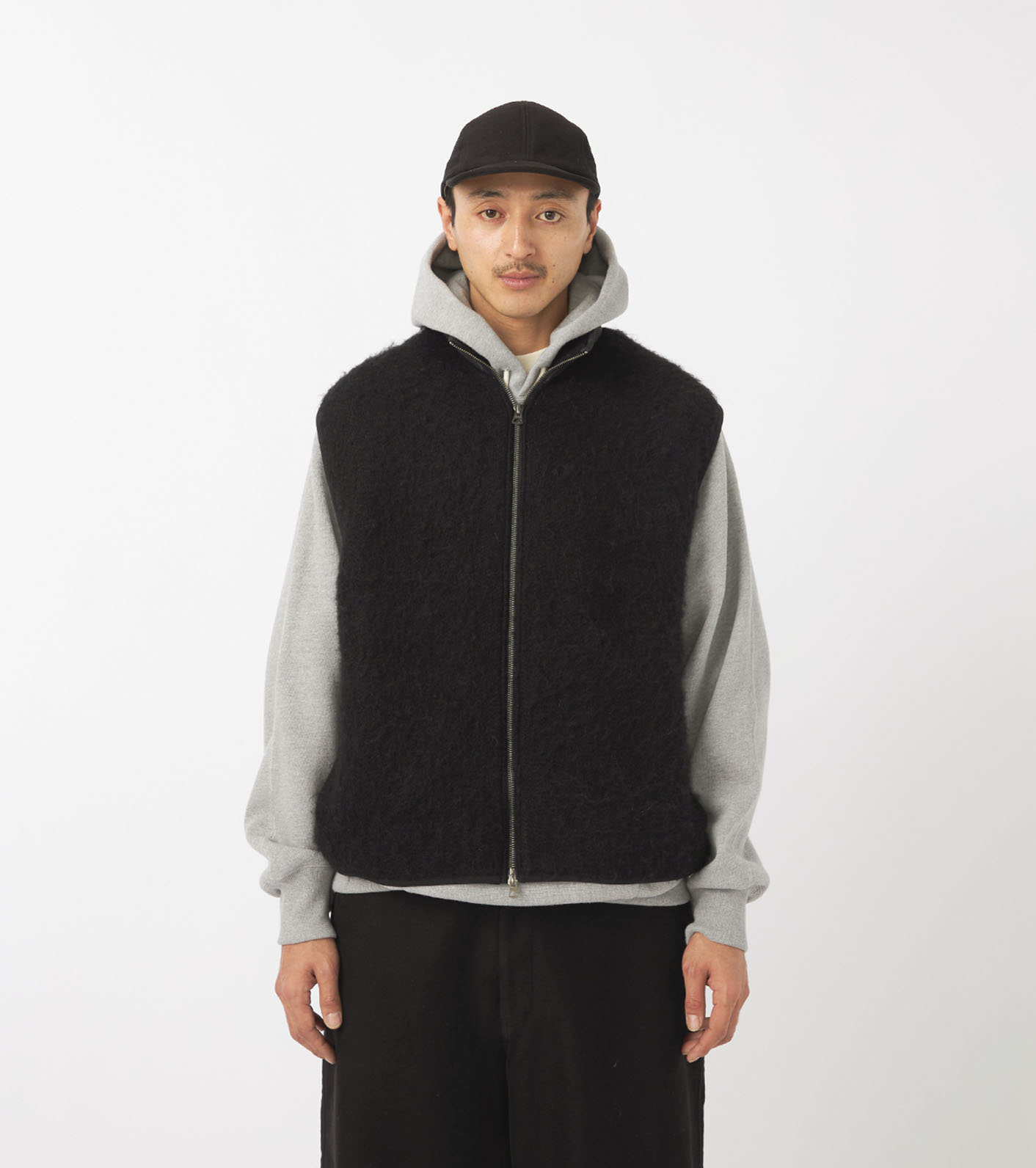 Zip-Up Mohair Vest