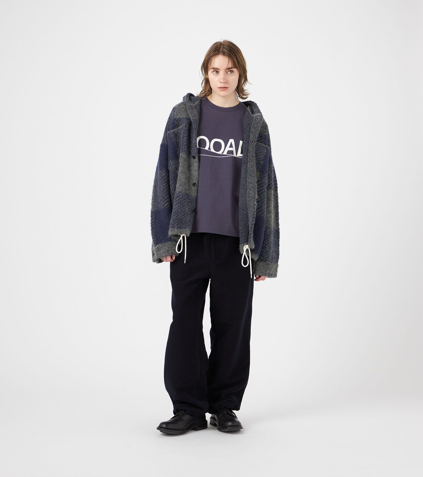 Mohair Hooded Shirt Jacket