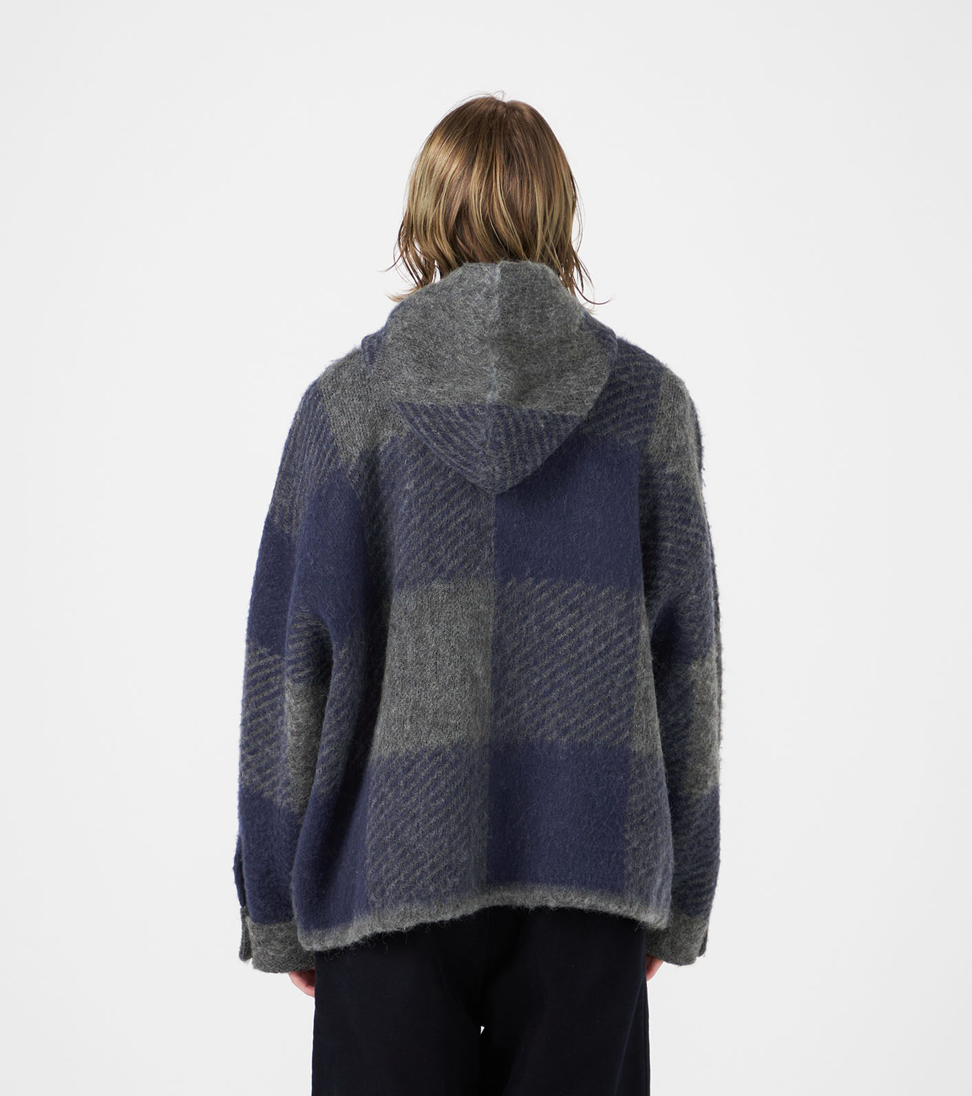 Mohair Hooded Shirt Jacket