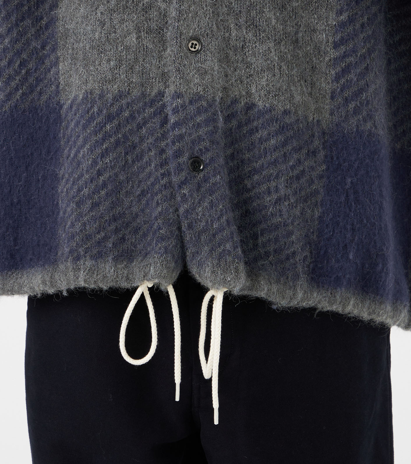 Mohair Hooded Shirt Jacket