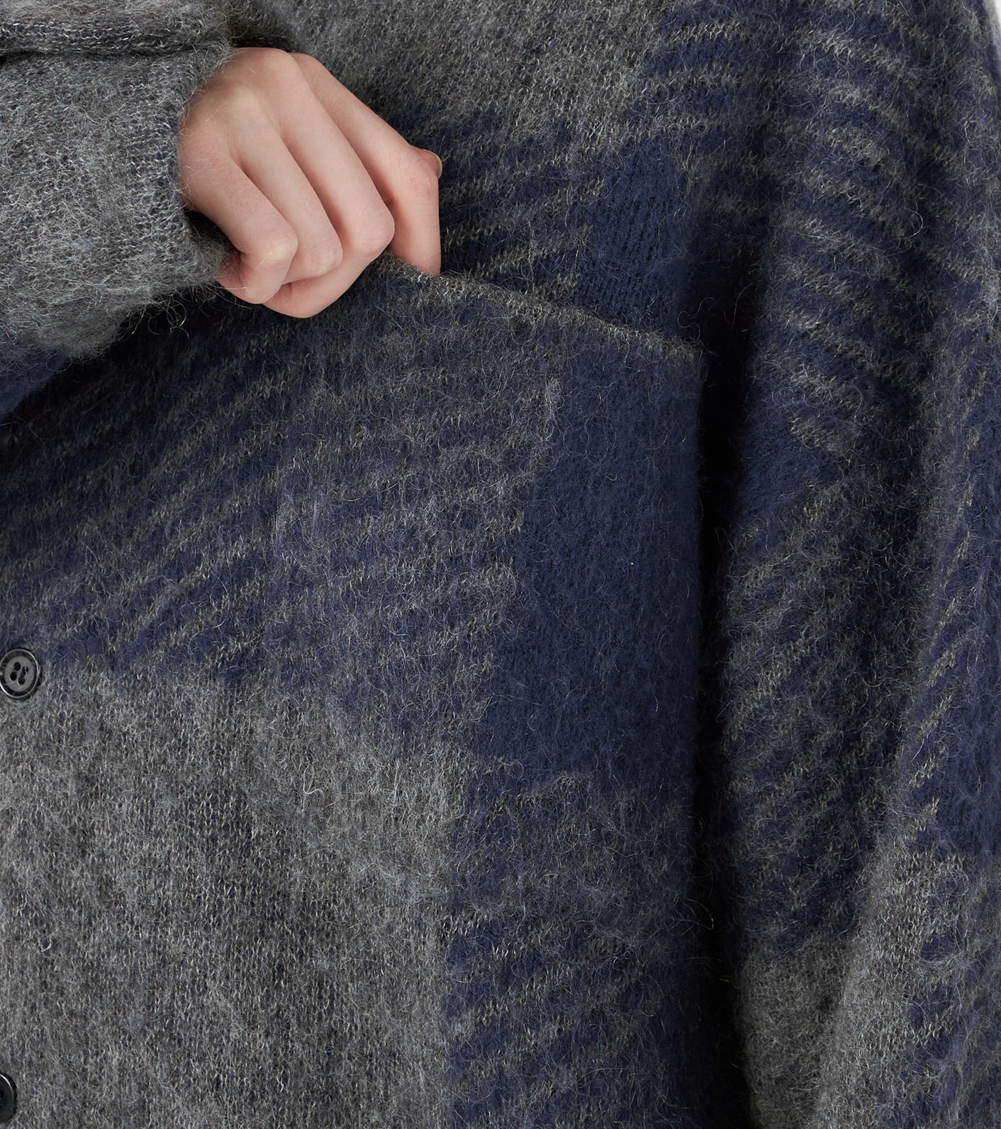 Mohair Hooded Shirt Jacket