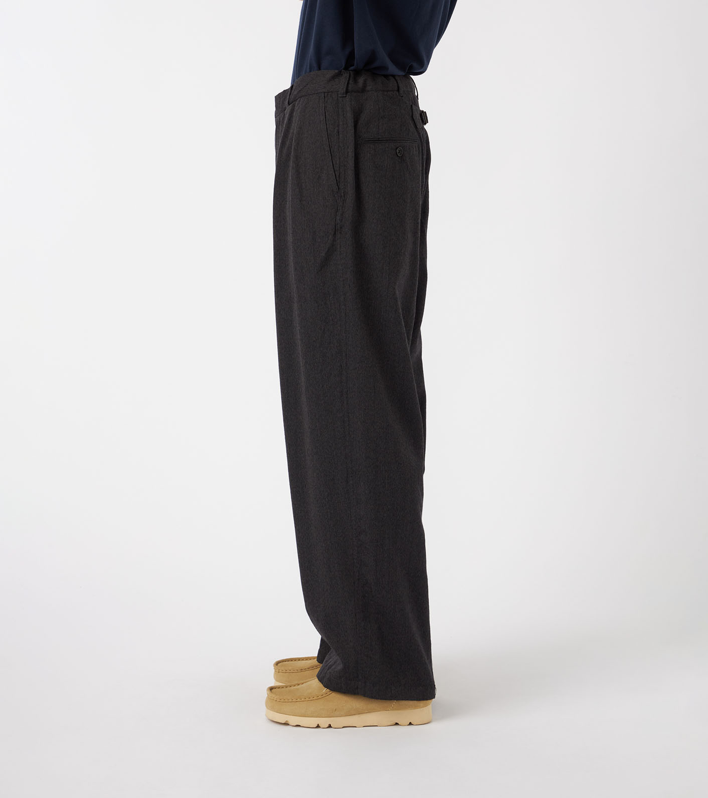 Wool Gabardine Pleat Pants