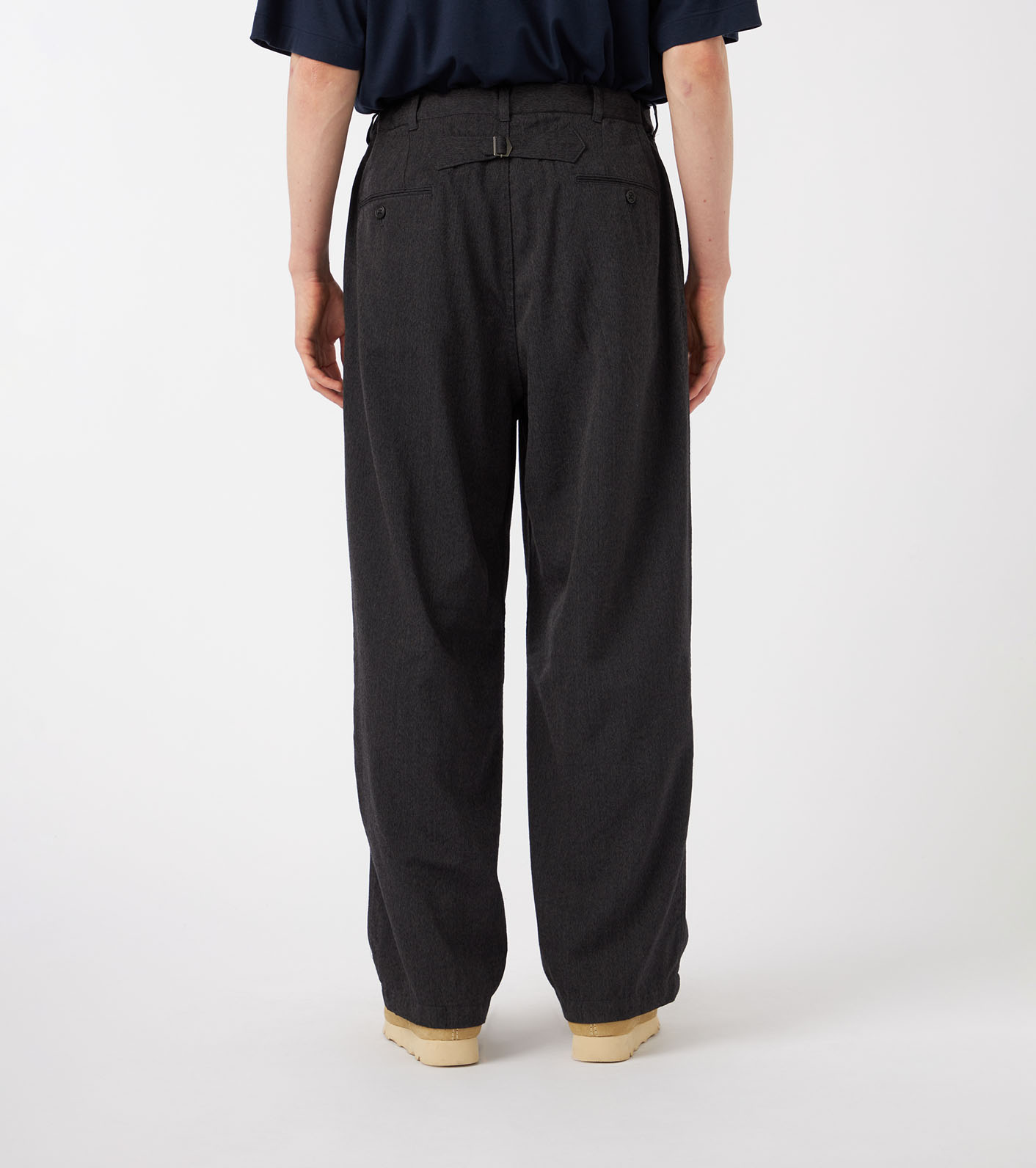 Wool Gabardine Pleat Pants