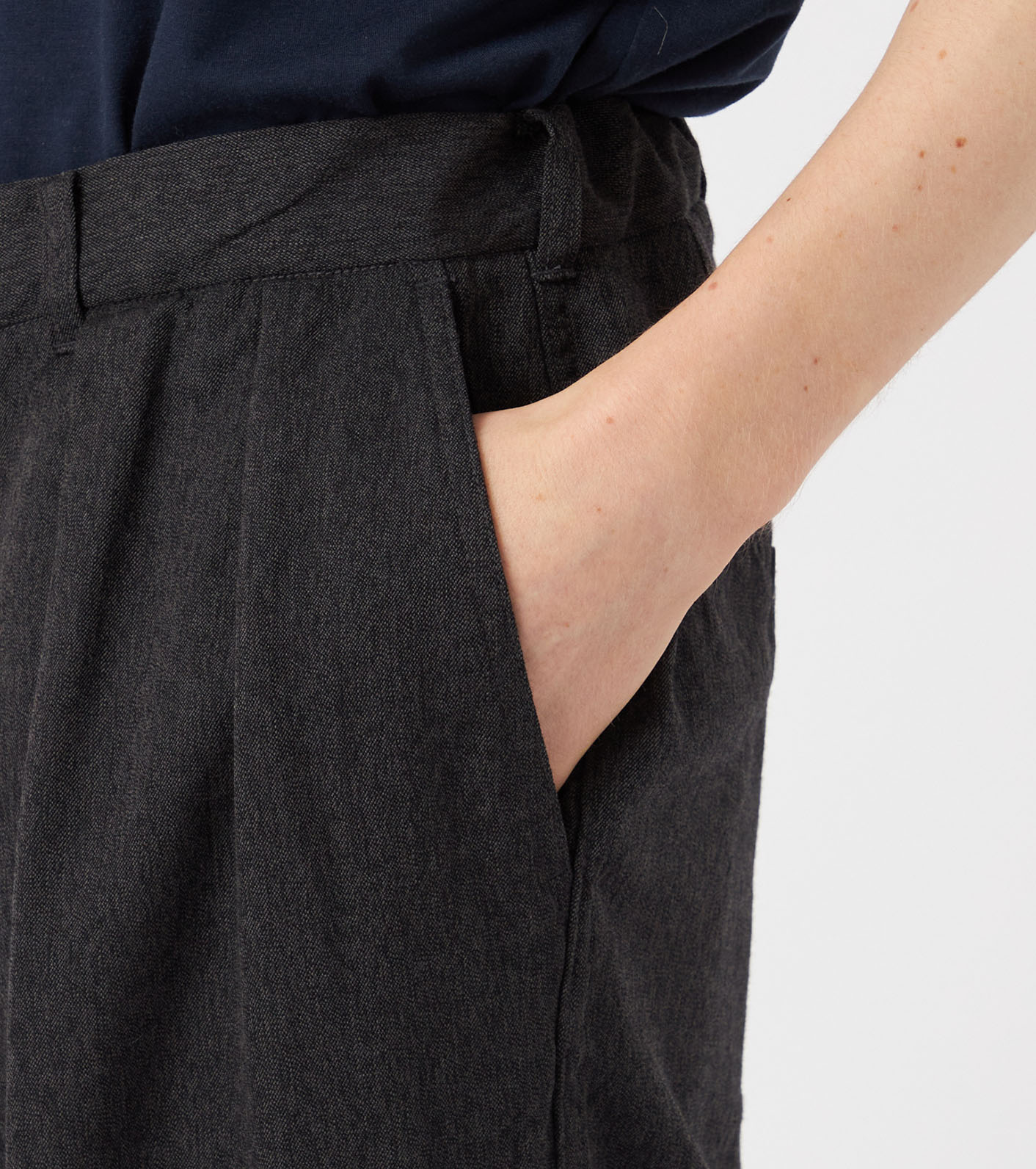Wool Gabardine Pleat Pants
