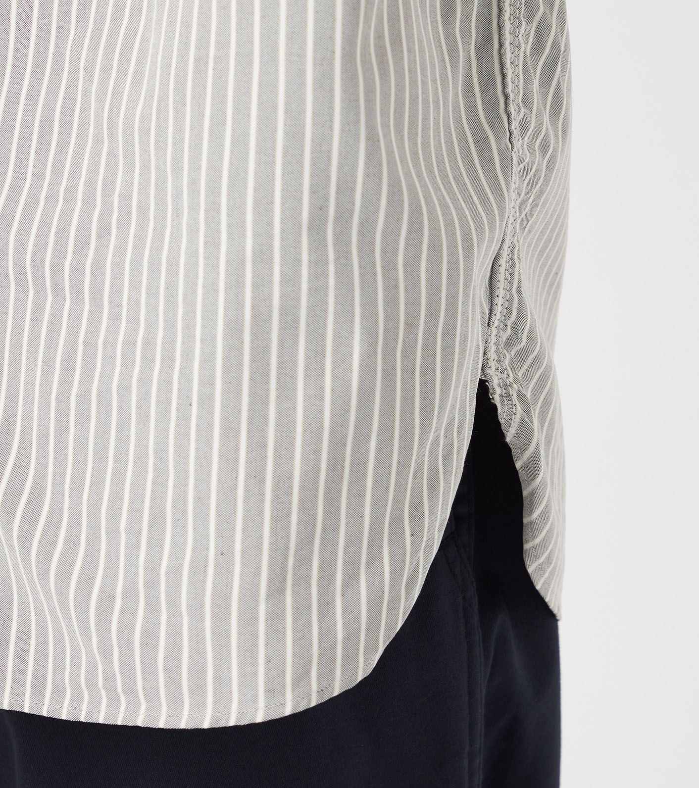 Button Down Stripe Wind Shirt