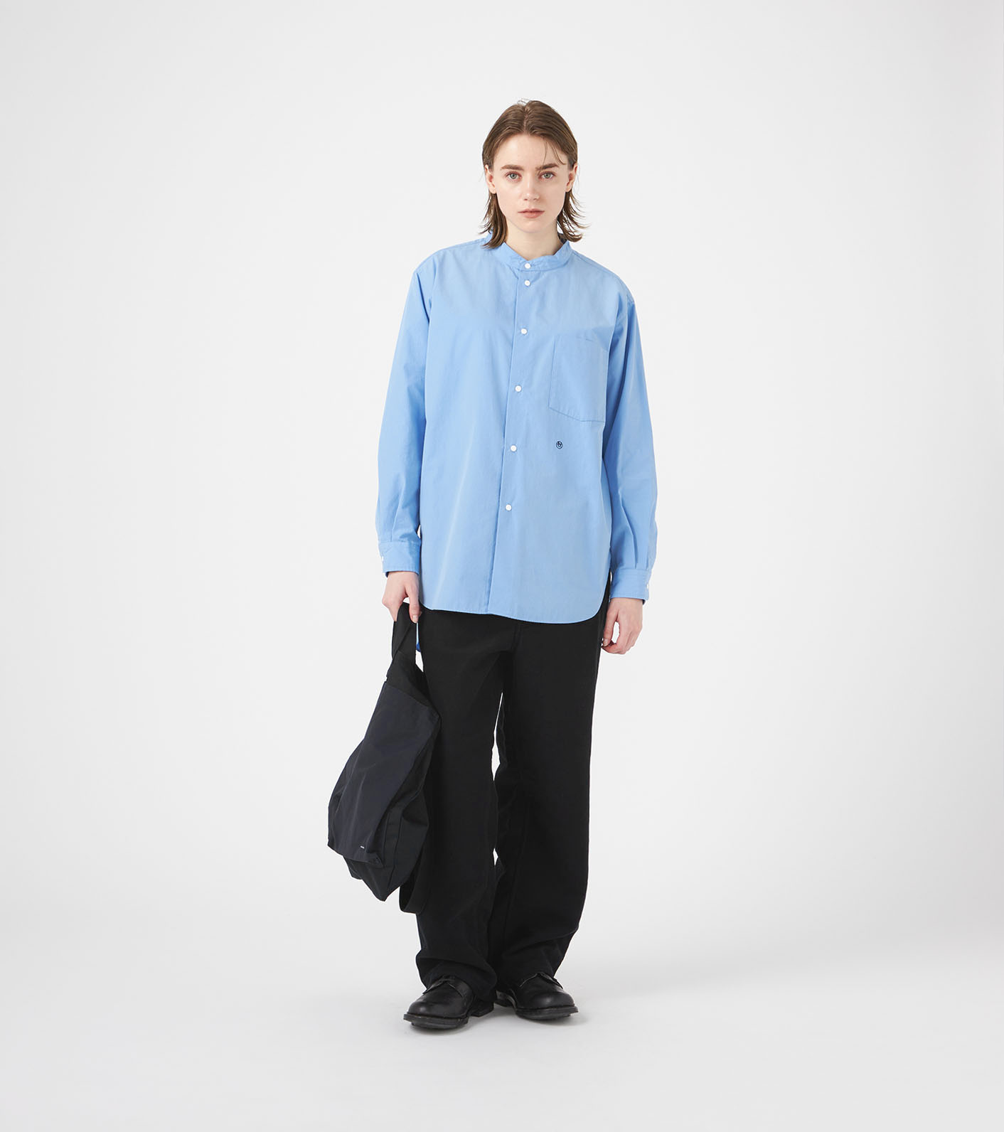 Band Collar Wind Shirt