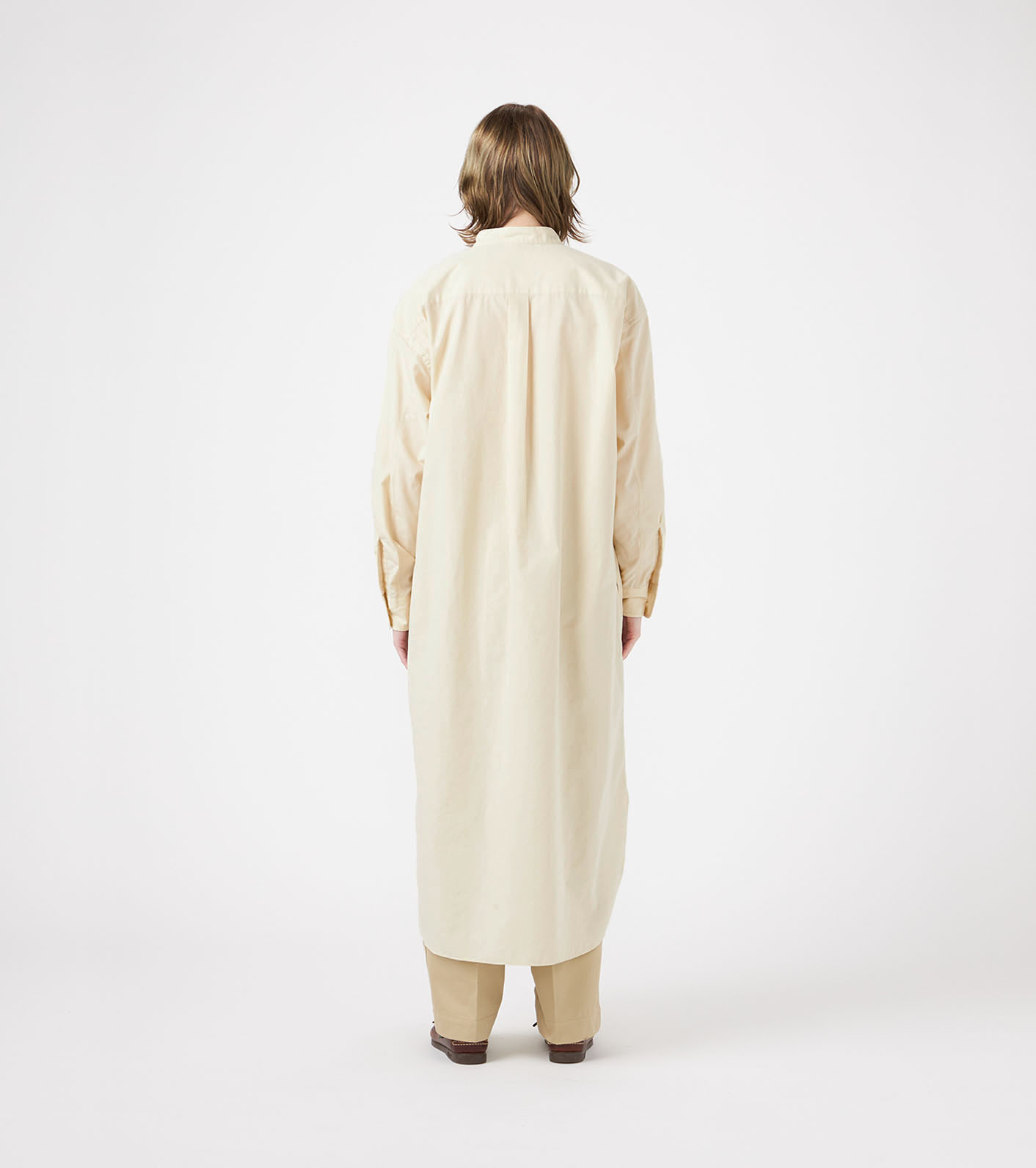 Band Collar Wind Shirt Dress