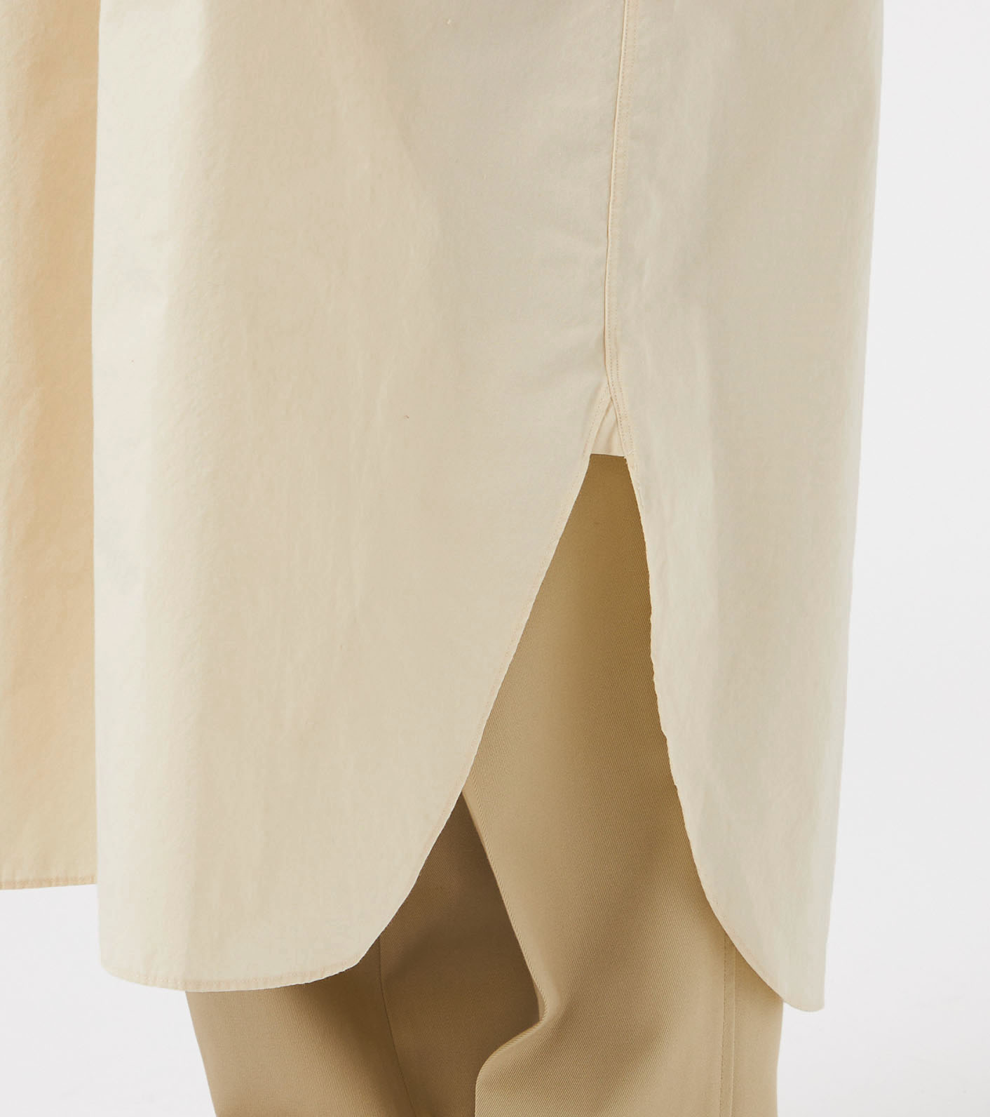 Band Collar Wind Shirt Dress