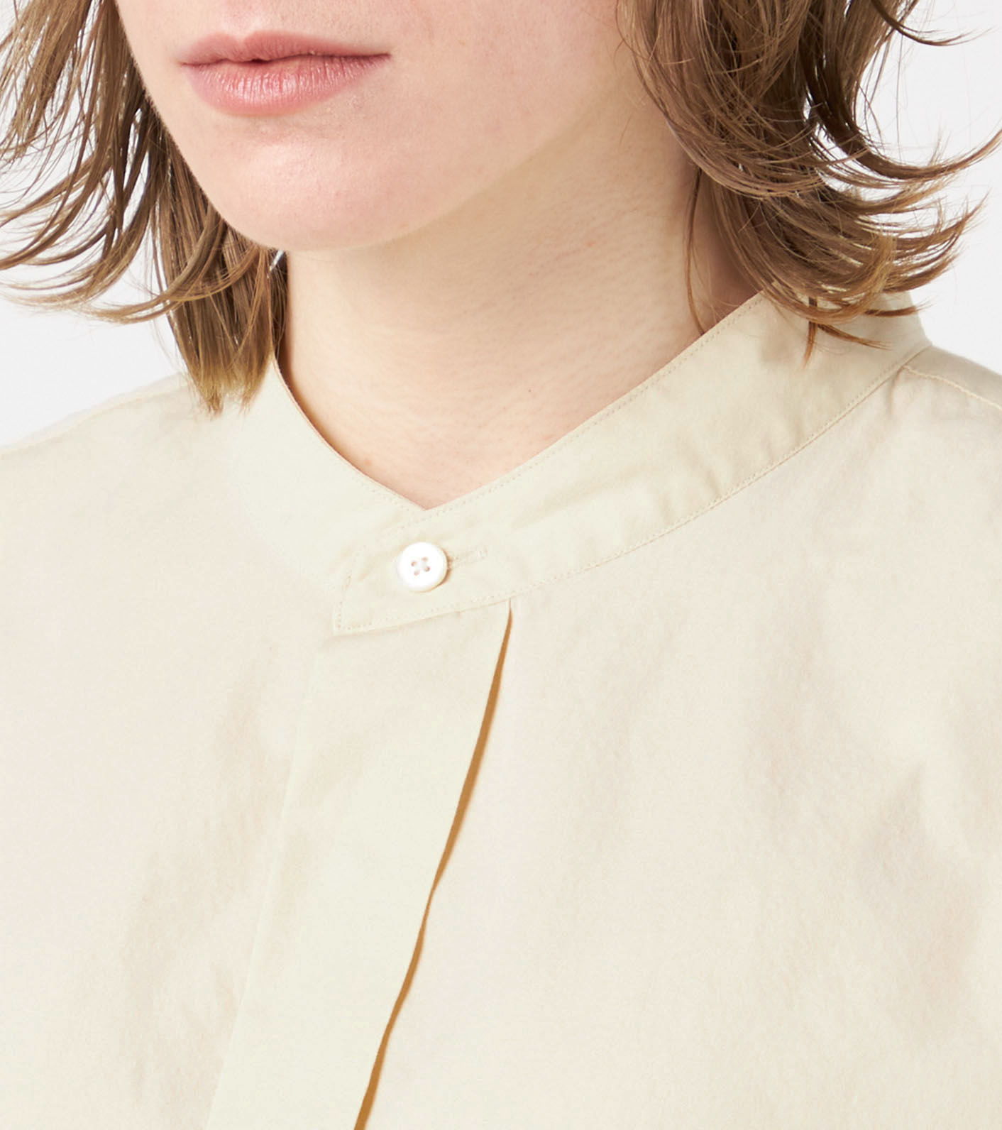 Band Collar Wind Shirt Dress