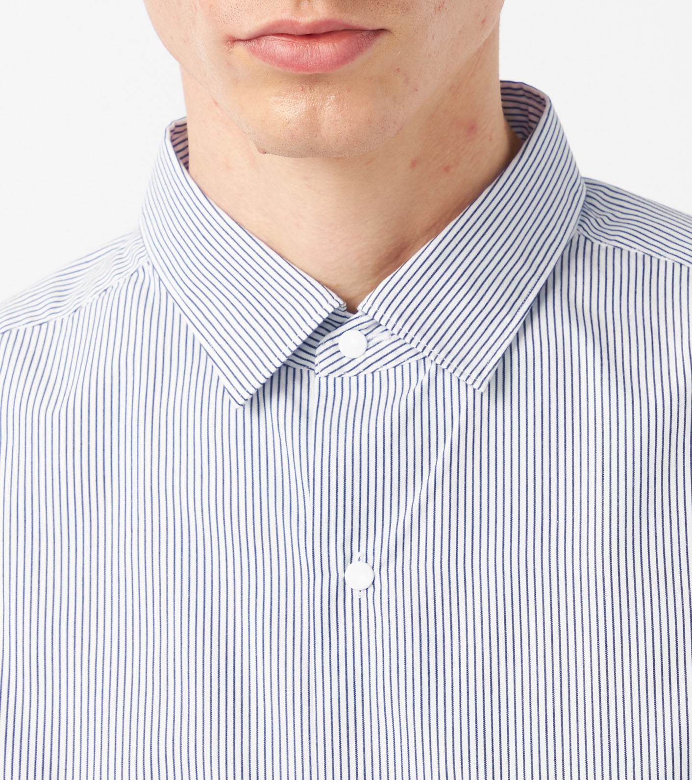 Regular Collar Stripe Wind Shirt