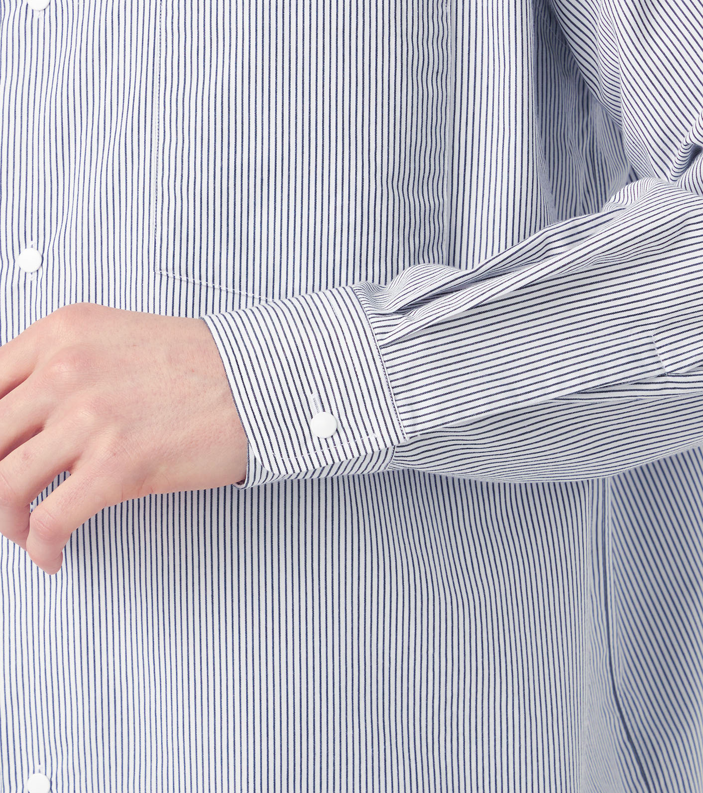 Regular Collar Stripe Wind Shirt