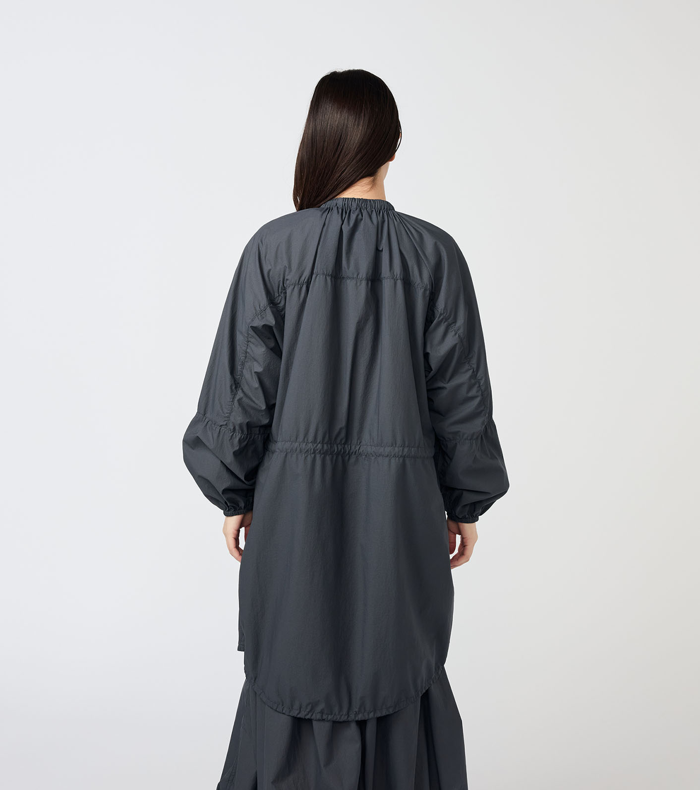Garment Dyed Nylon Field Shirred Coat