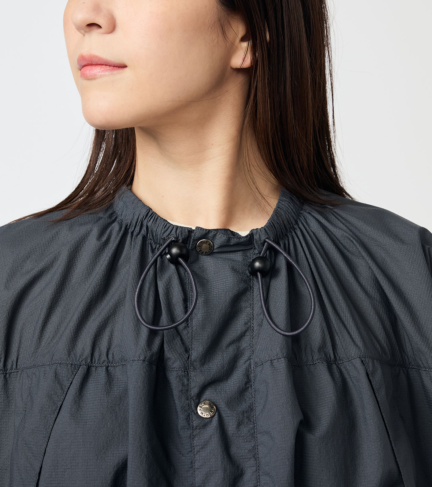 Garment Dyed Nylon Field Shirred Coat