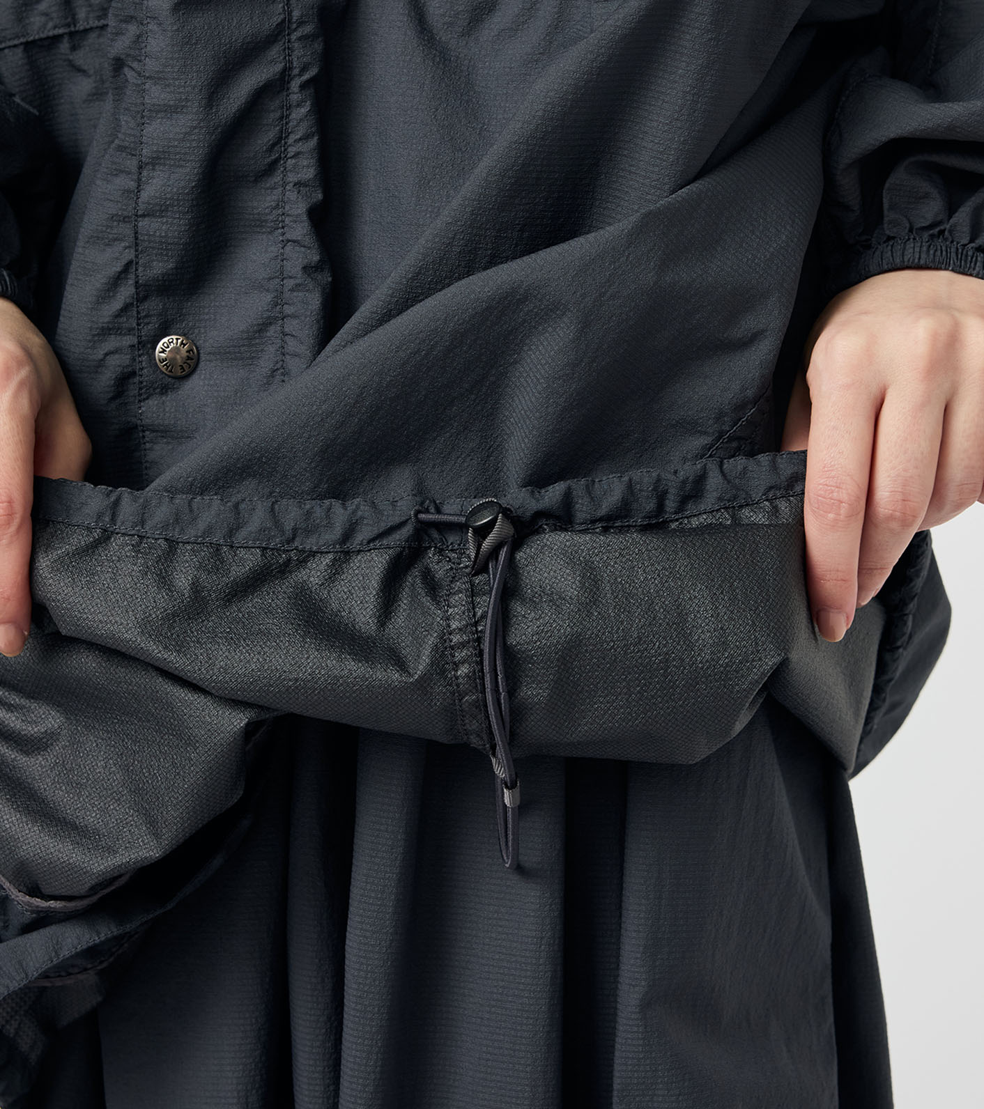 Garment Dyed Nylon Field Shirred Coat