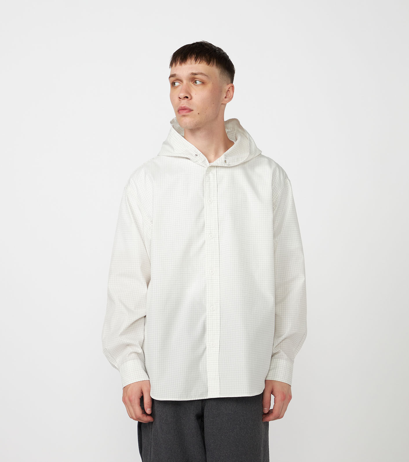 Graph Check Mountain Hooded Shirt