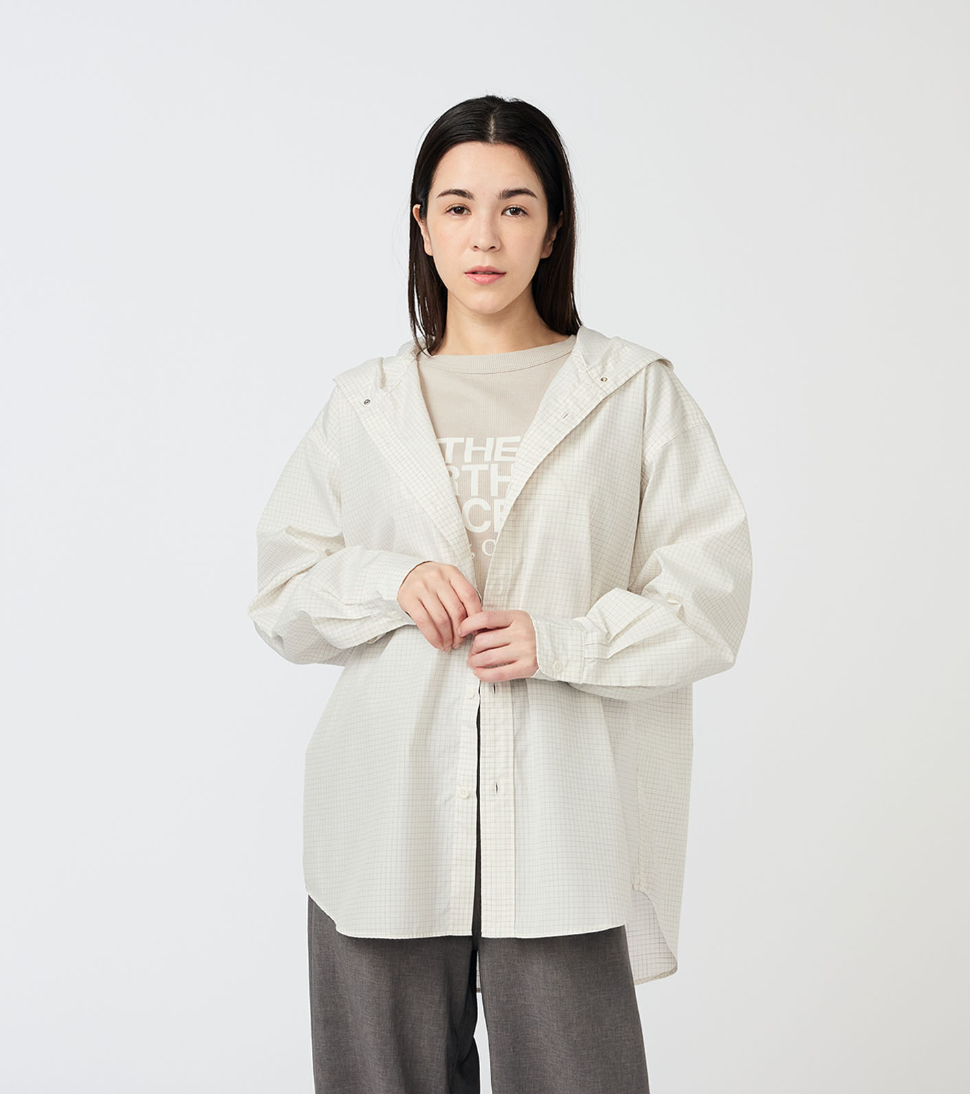 Graph Check Mountain Hooded Shirt
