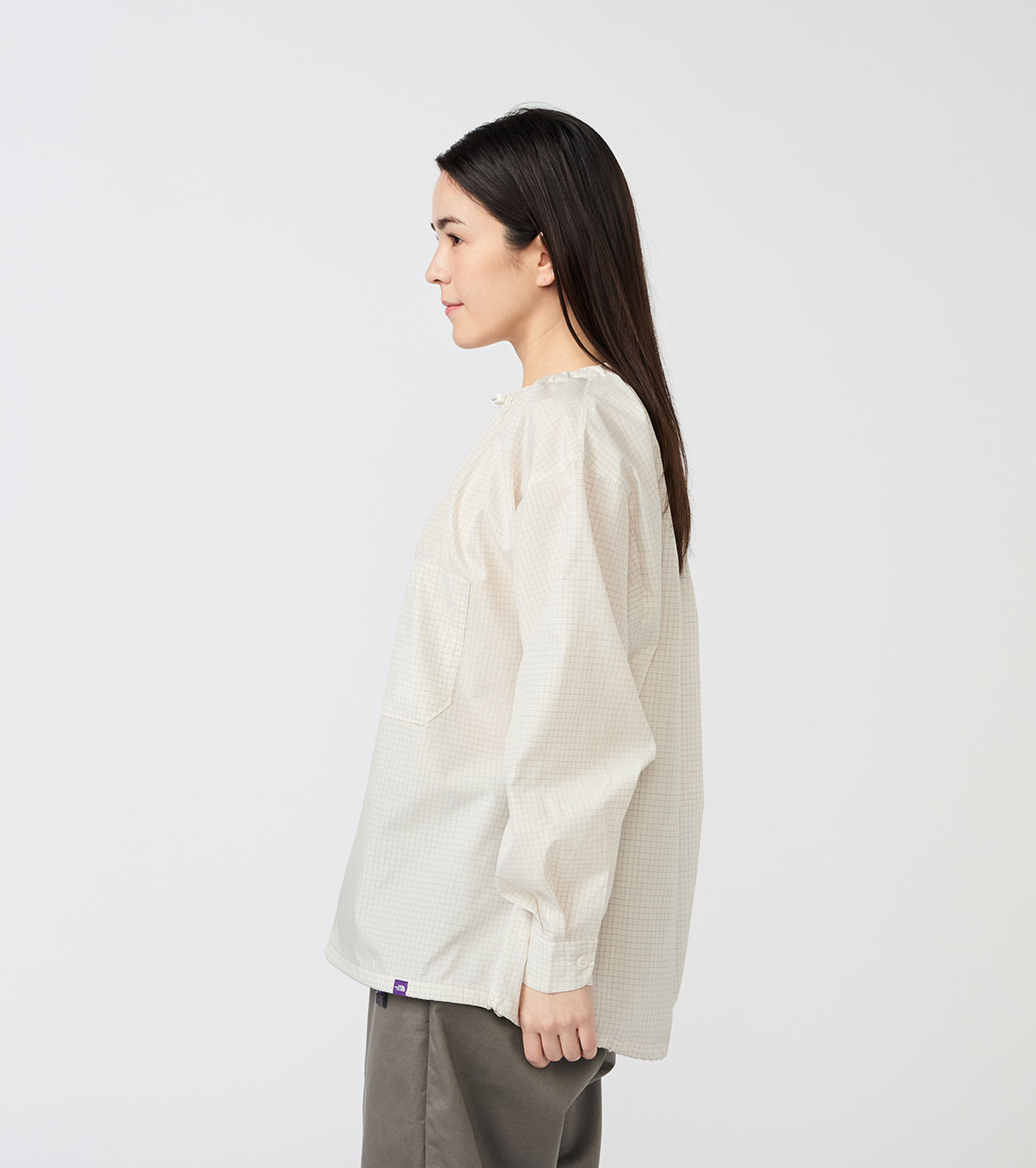 Graph Check Field Shirred Shirt
