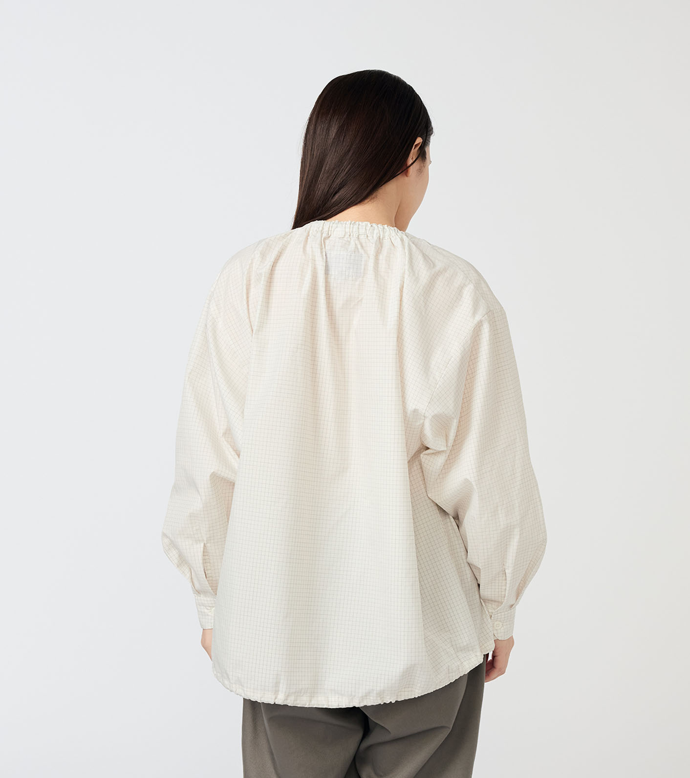 Graph Check Field Shirred Shirt