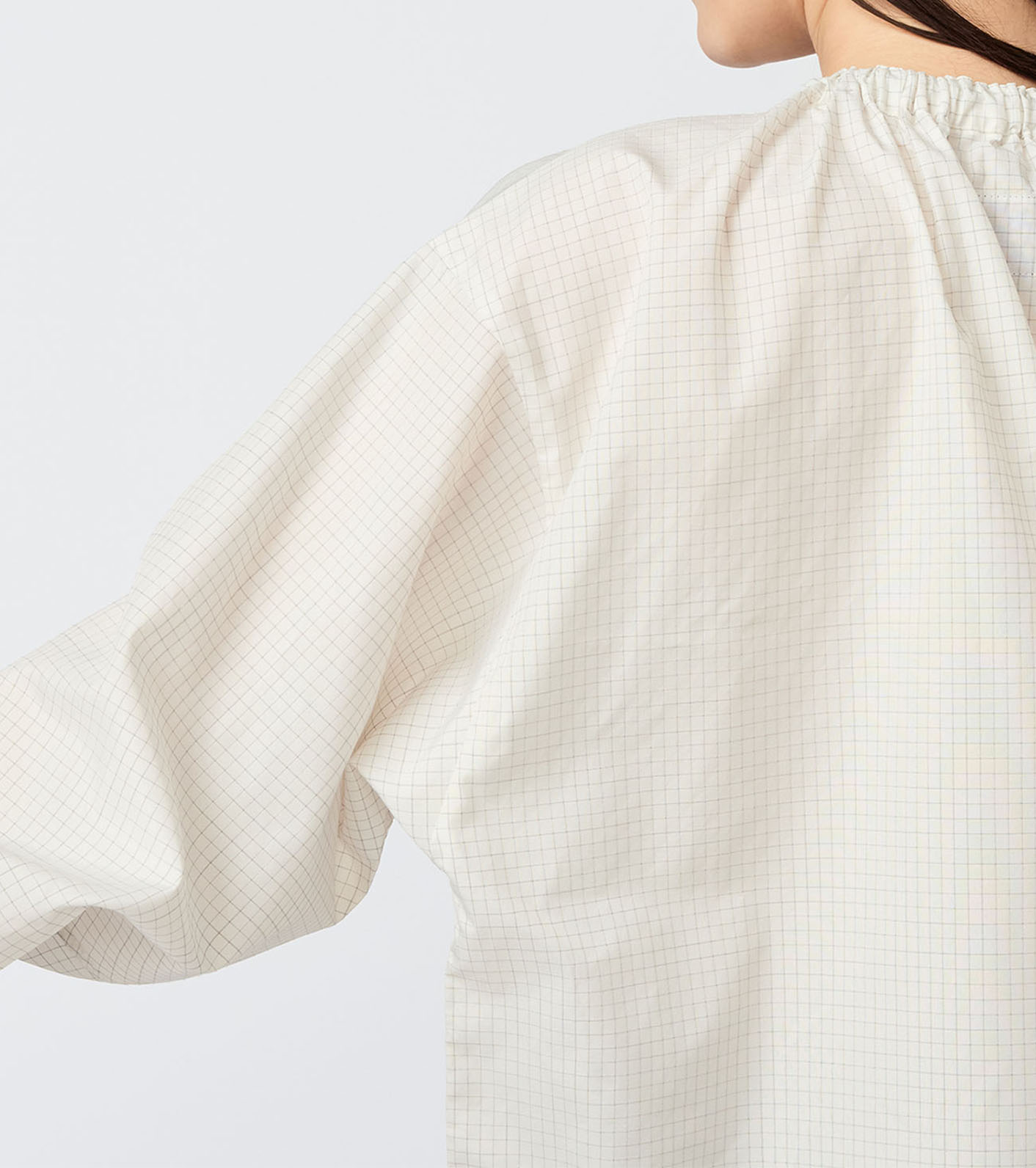 Graph Check Field Shirred Shirt