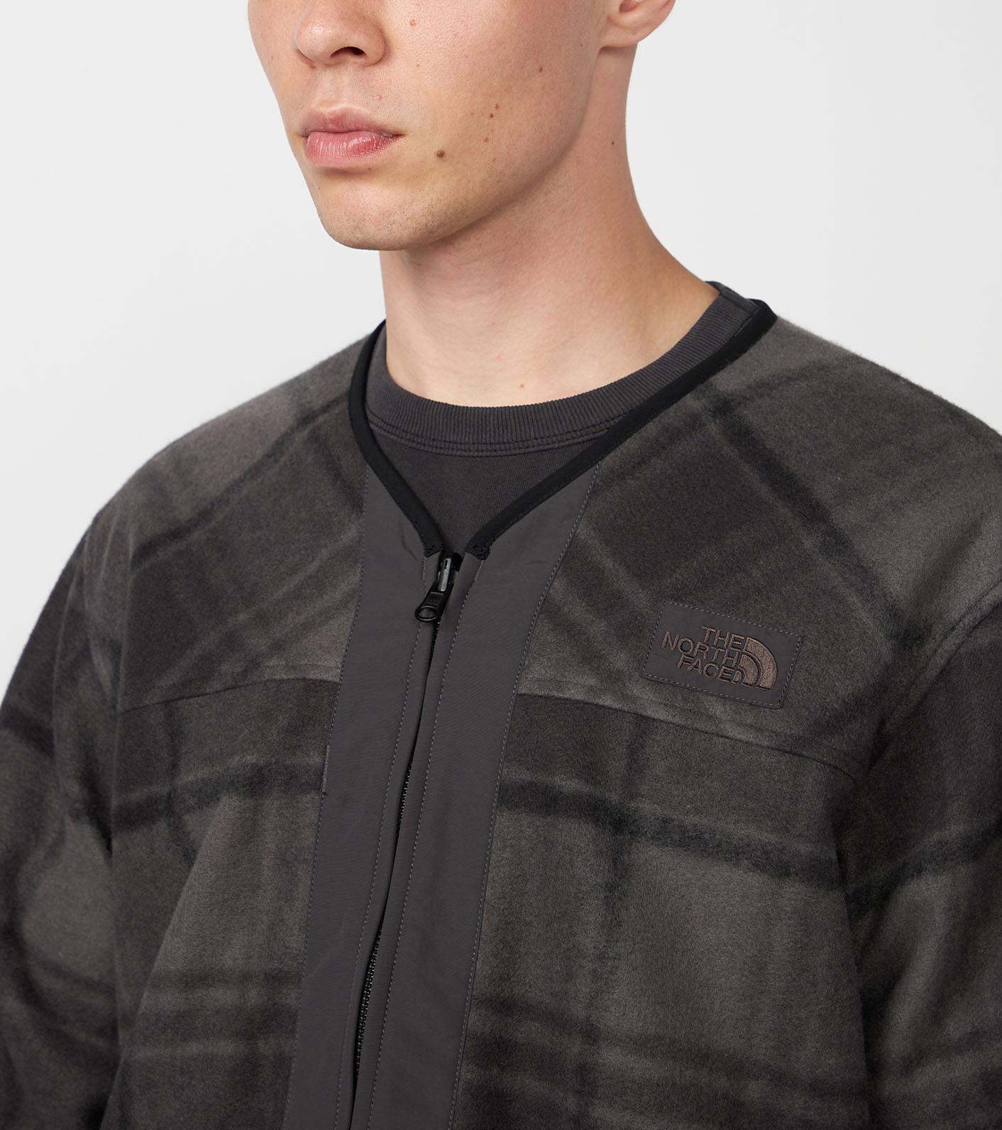 PLAS Plaid Fleece Field Cardigan