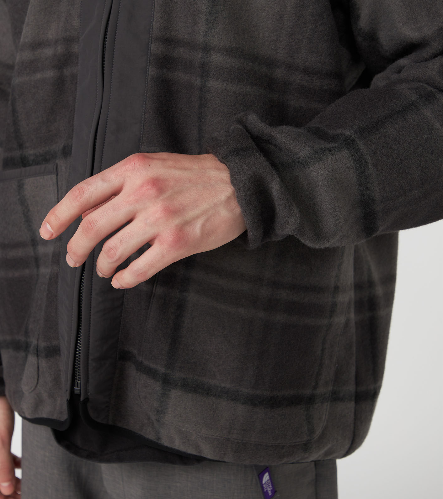 PLAS Plaid Fleece Field Cardigan