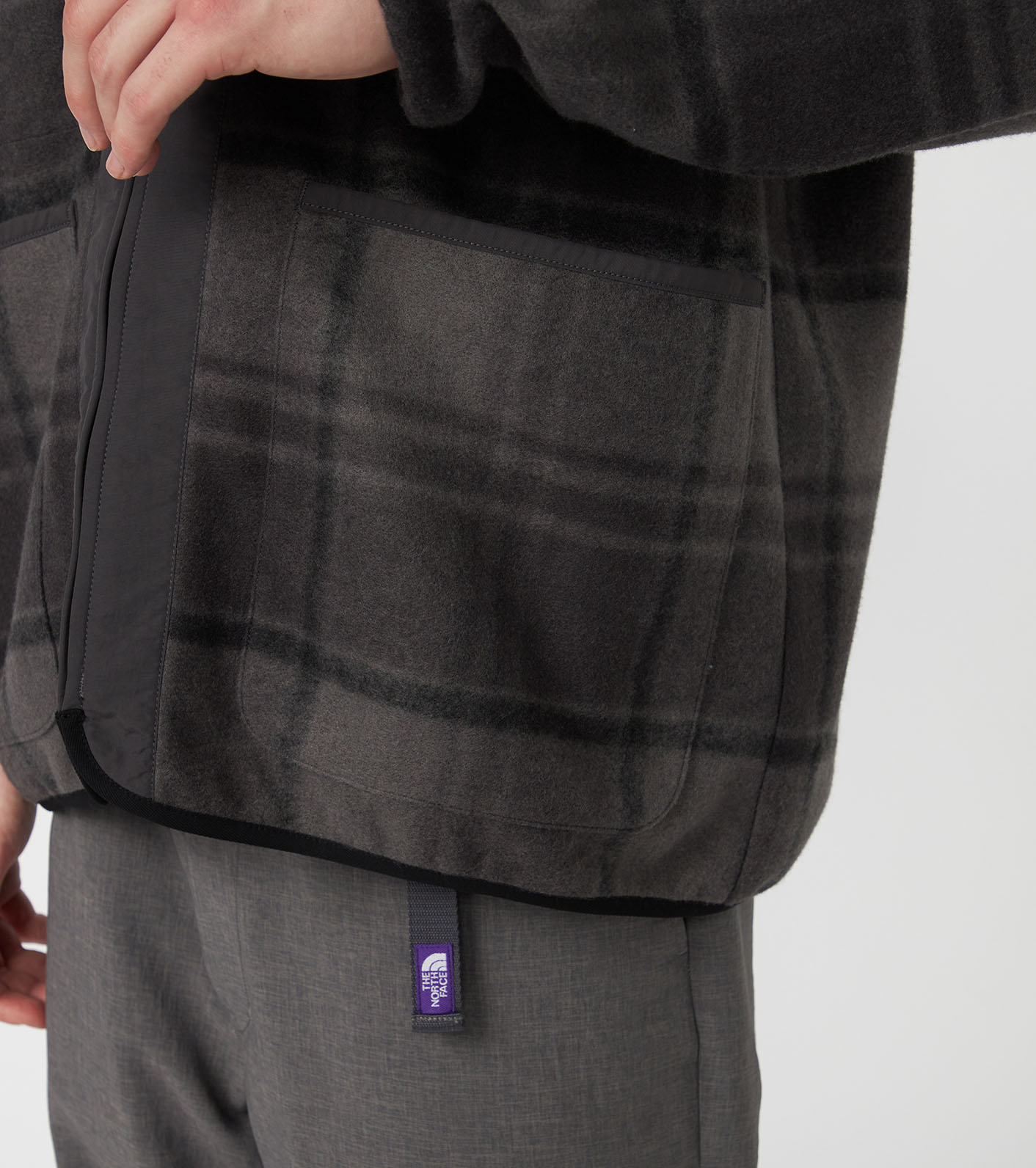 PLAS Plaid Fleece Field Cardigan