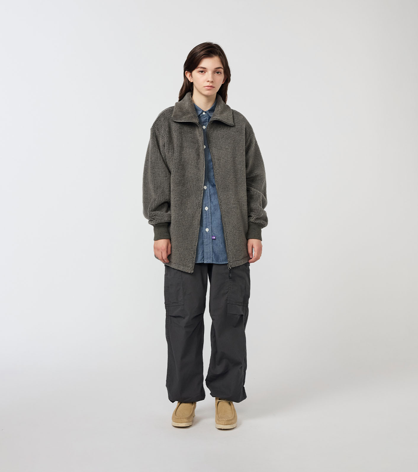 POLARTEC Wool Fleece Zip Up Sweater