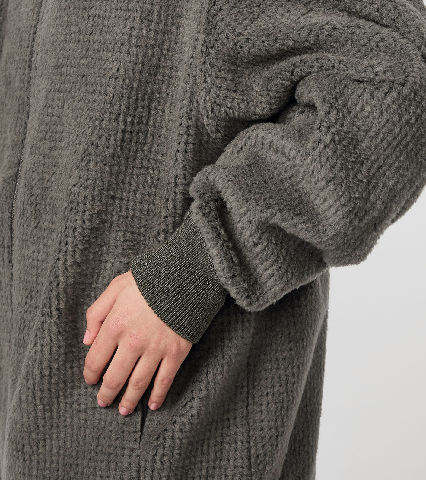 POLARTEC Wool Fleece Zip Up Sweater