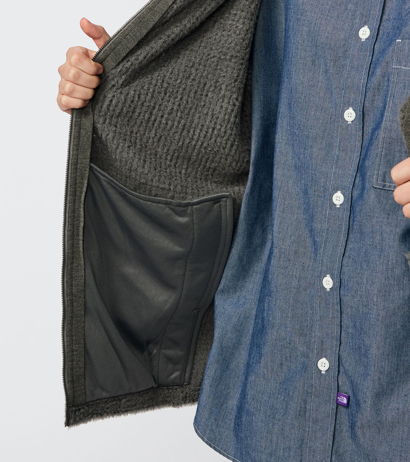 POLARTEC Wool Fleece Zip Up Sweater