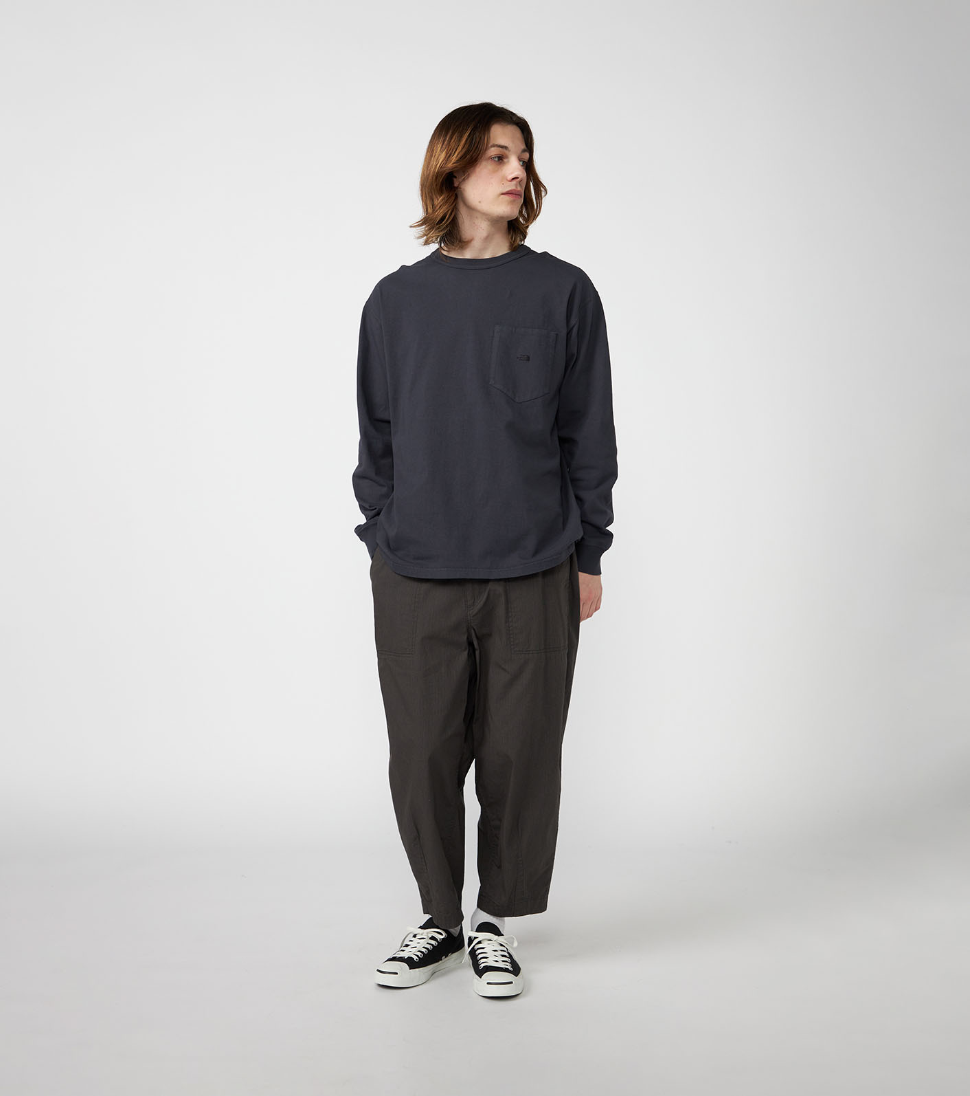 8oz Field Long Sleeve Pocket Tee