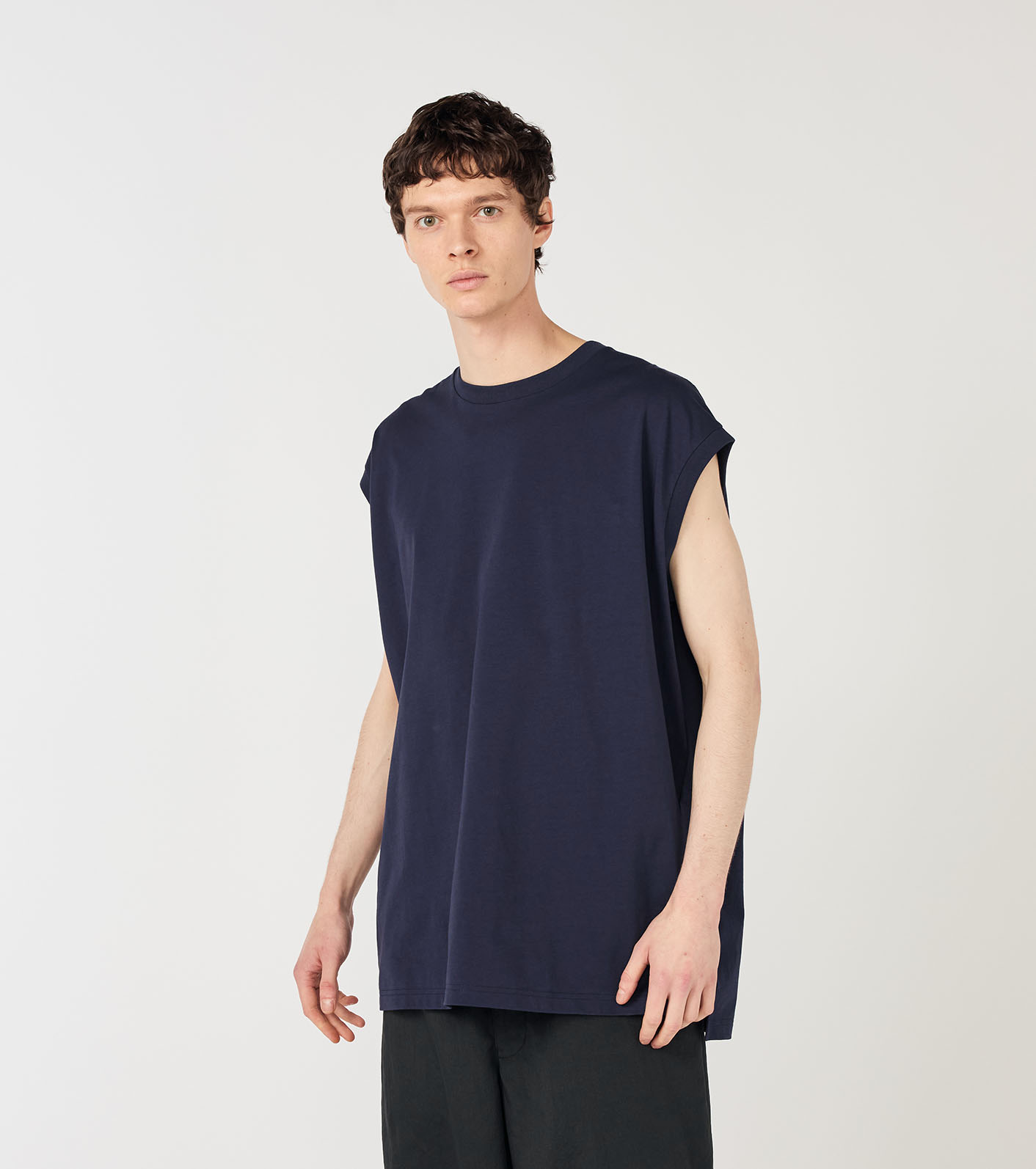 Cotton Jersey Sleeveless Big Tee