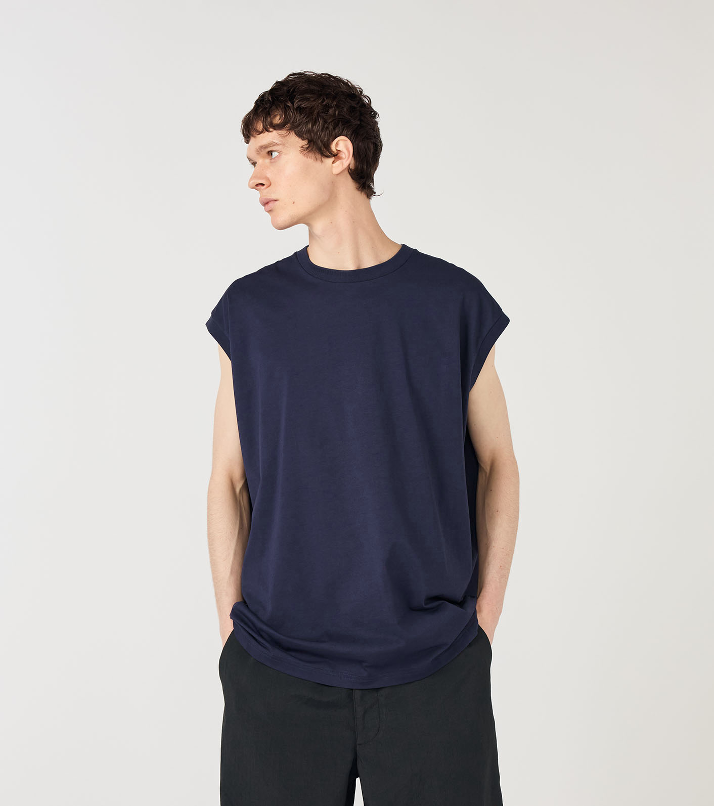 Cotton Jersey Sleeveless Big Tee