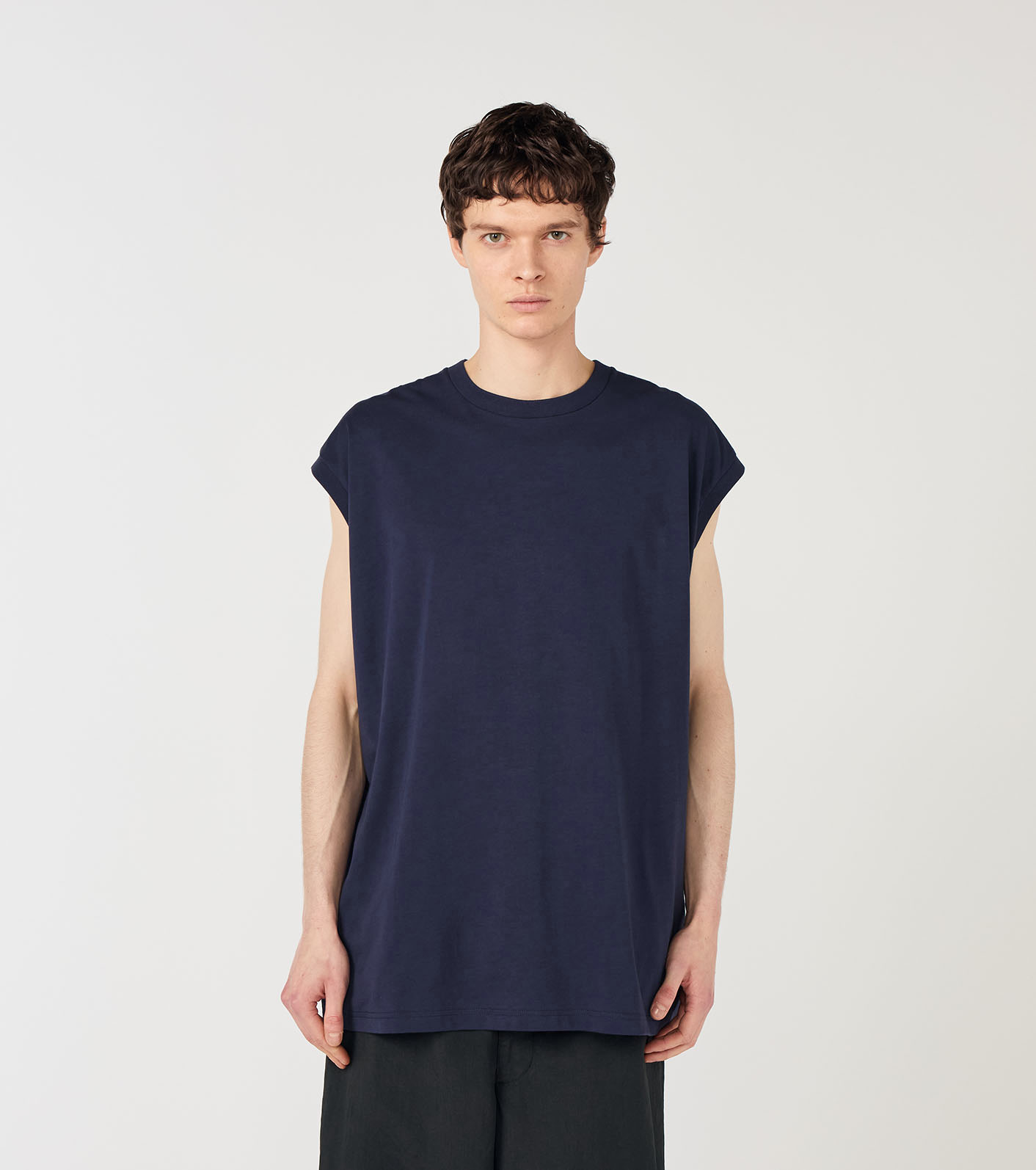 Cotton Jersey Sleeveless Big Tee