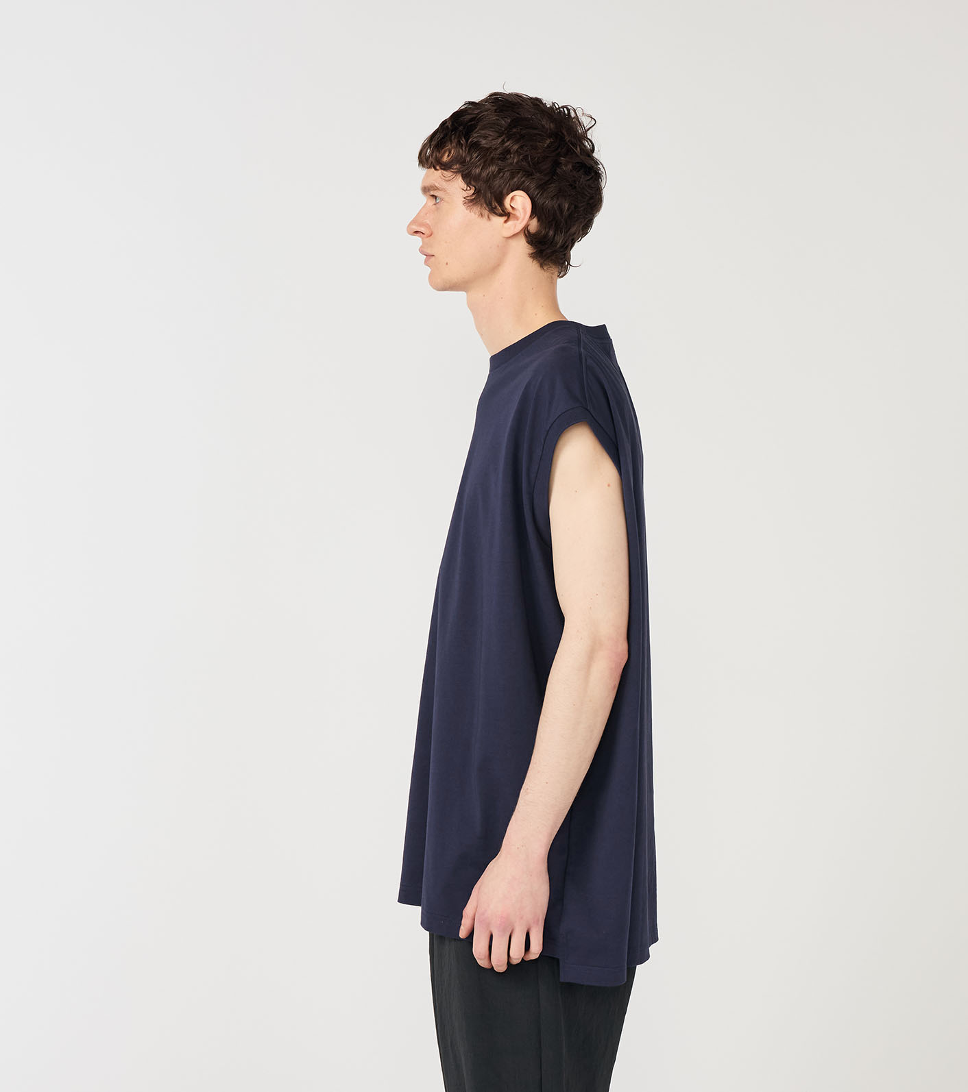 Cotton Jersey Sleeveless Big Tee