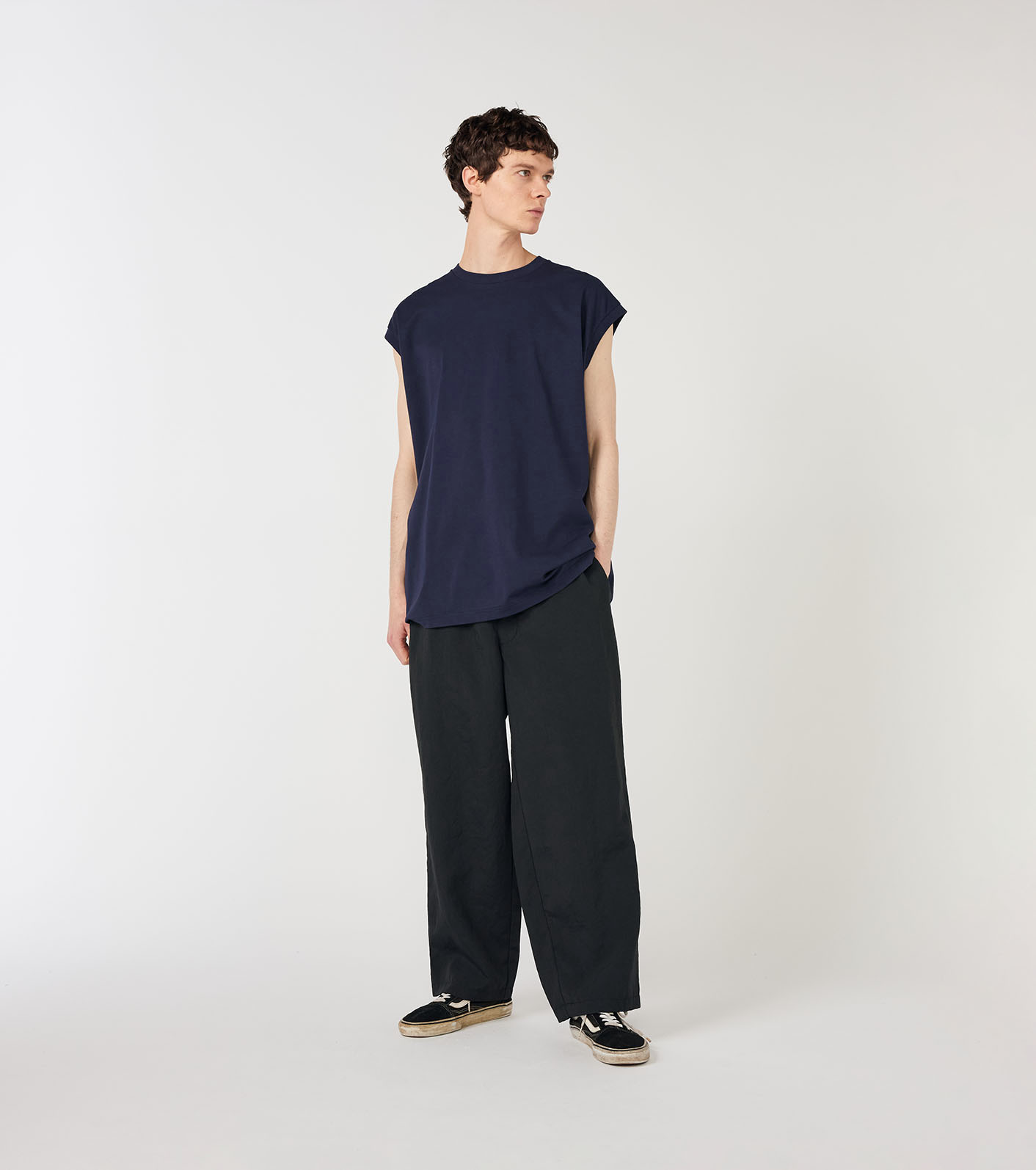 Cotton Jersey Sleeveless Big Tee