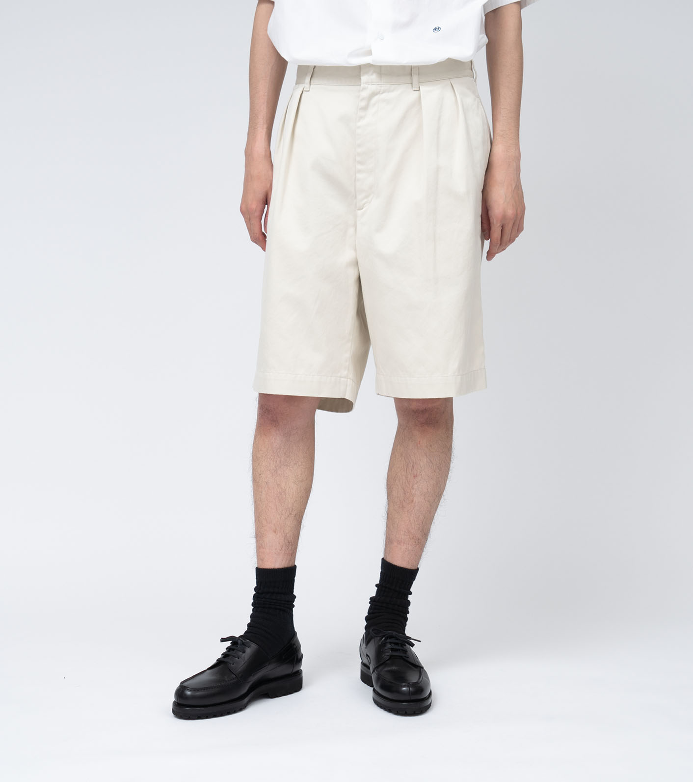 Double Pleat Chino Shorts