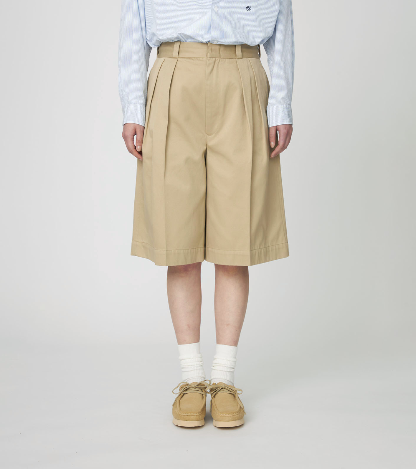 Double Pleat Chino Shorts