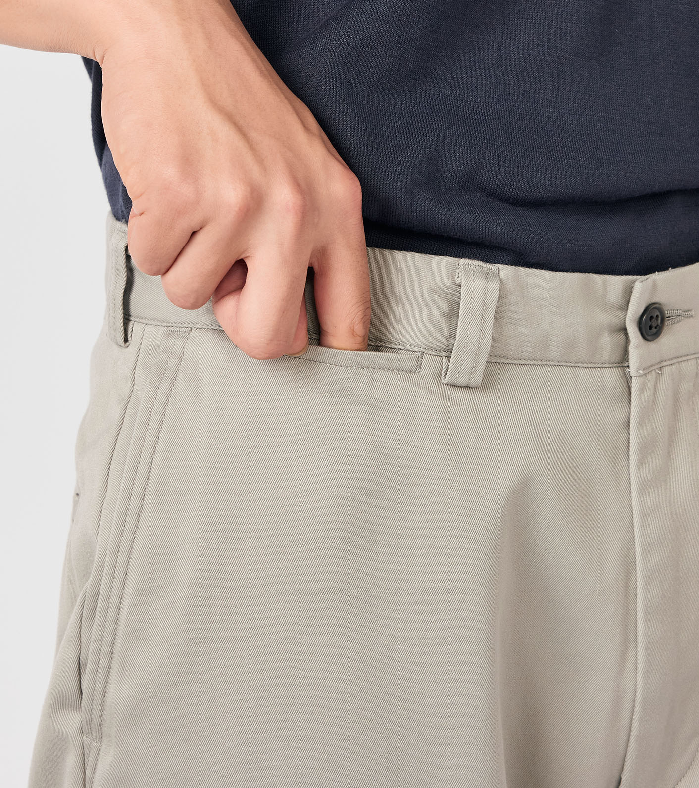 Wide Straight Chino Pants