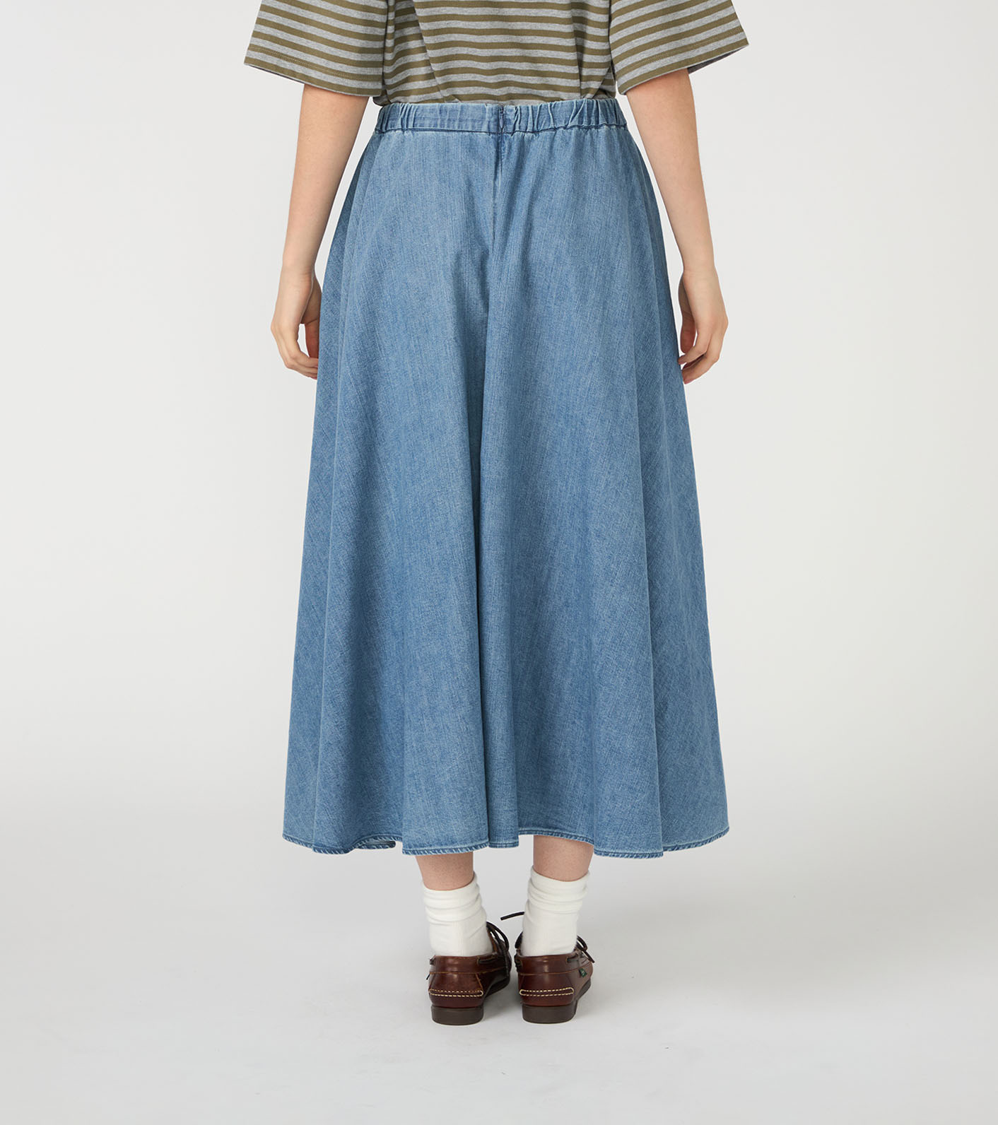 Light Denim Circular Skirt