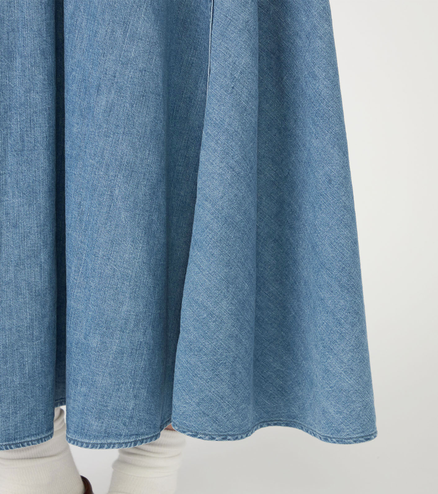 Light Denim Circular Skirt