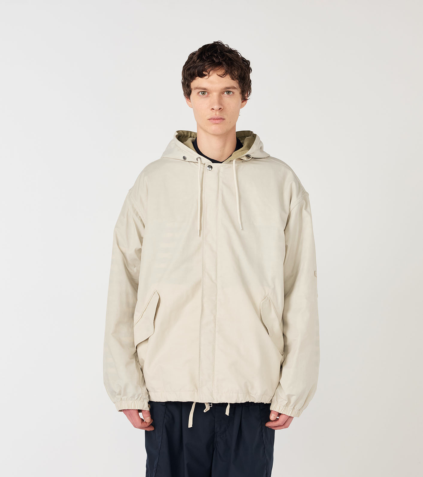 Nylon Twill Hooded Jacket