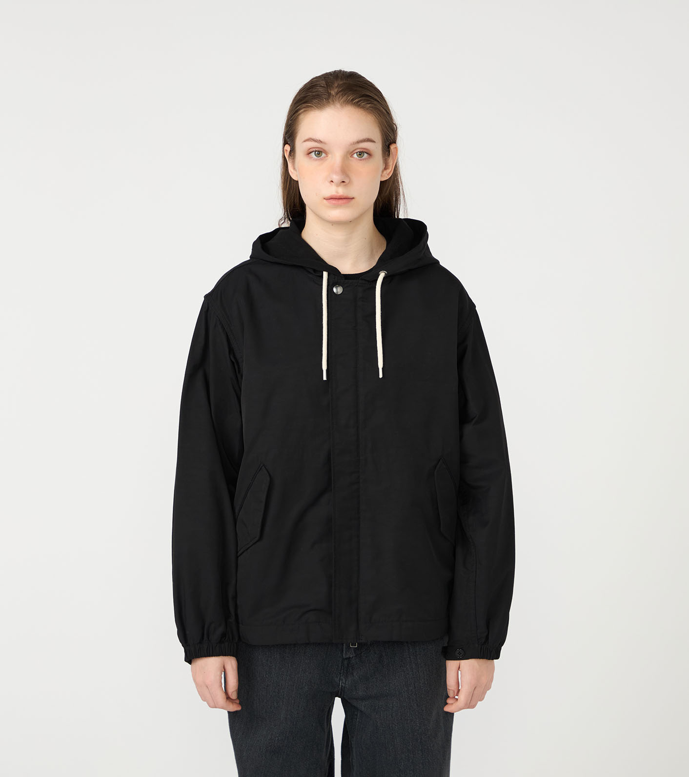Nylon Twill Hooded Jacket