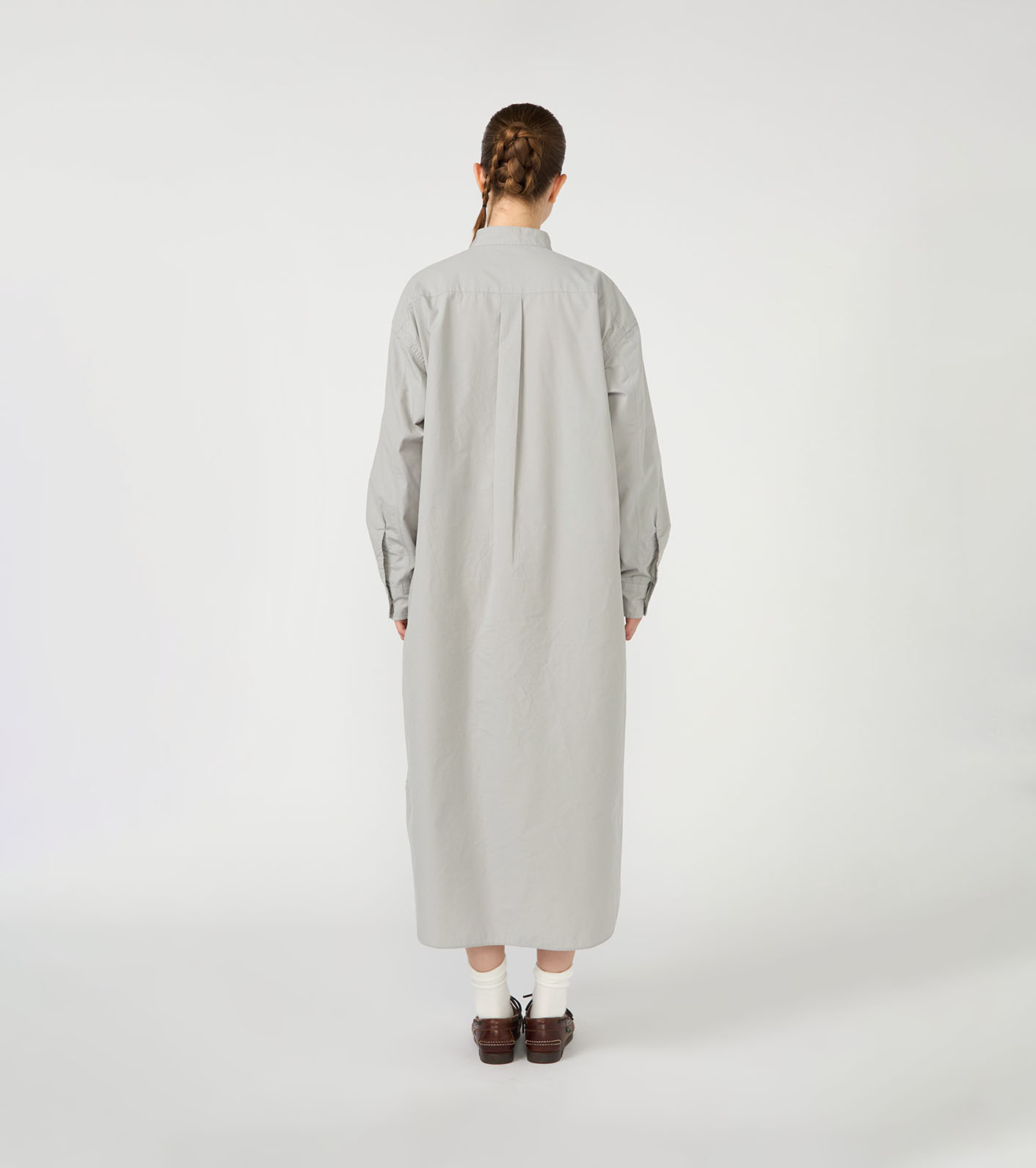 Band Collar Wind Shirt Dress