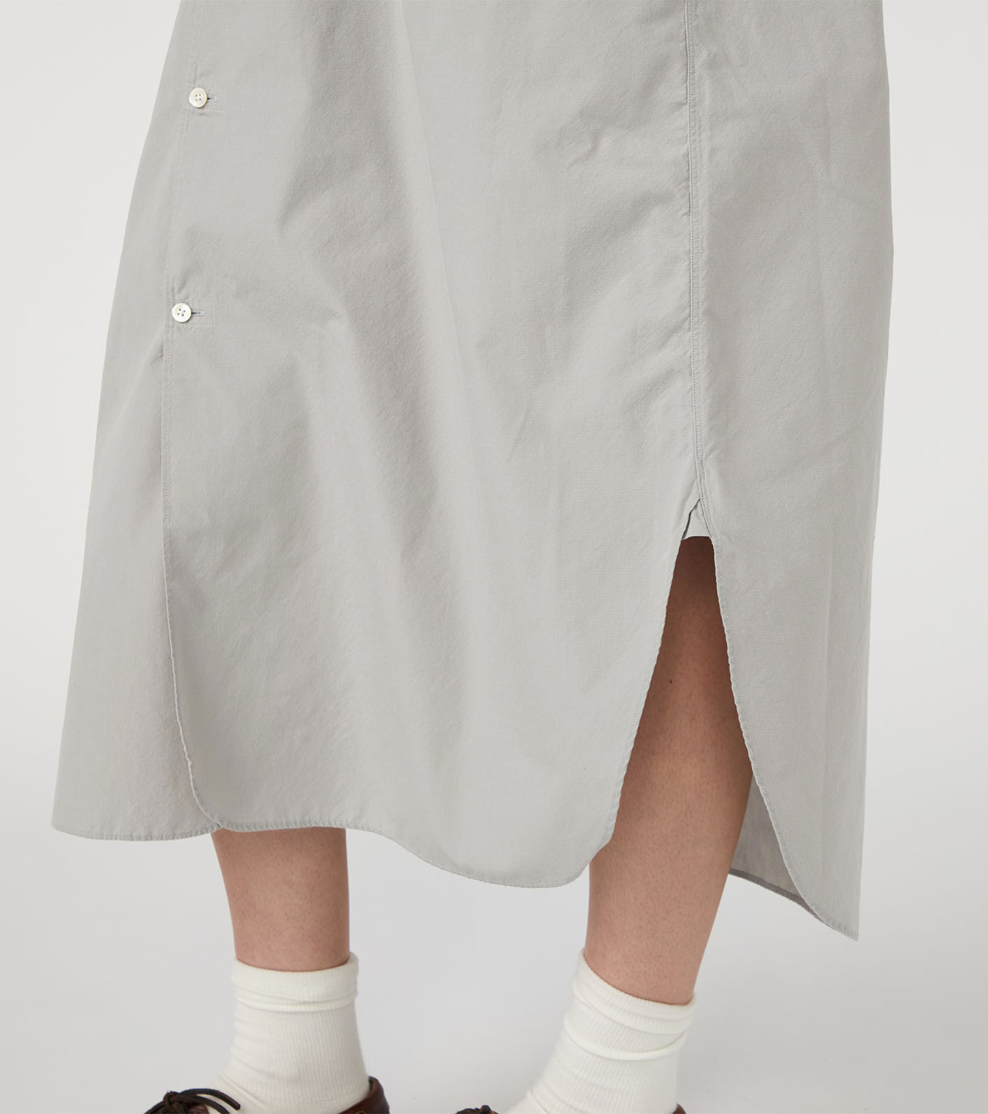 Band Collar Wind Shirt Dress