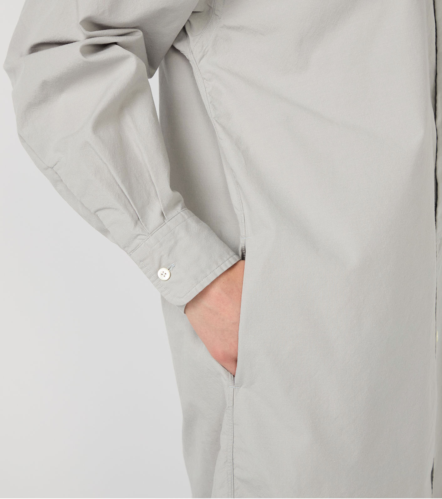 Band Collar Wind Shirt Dress