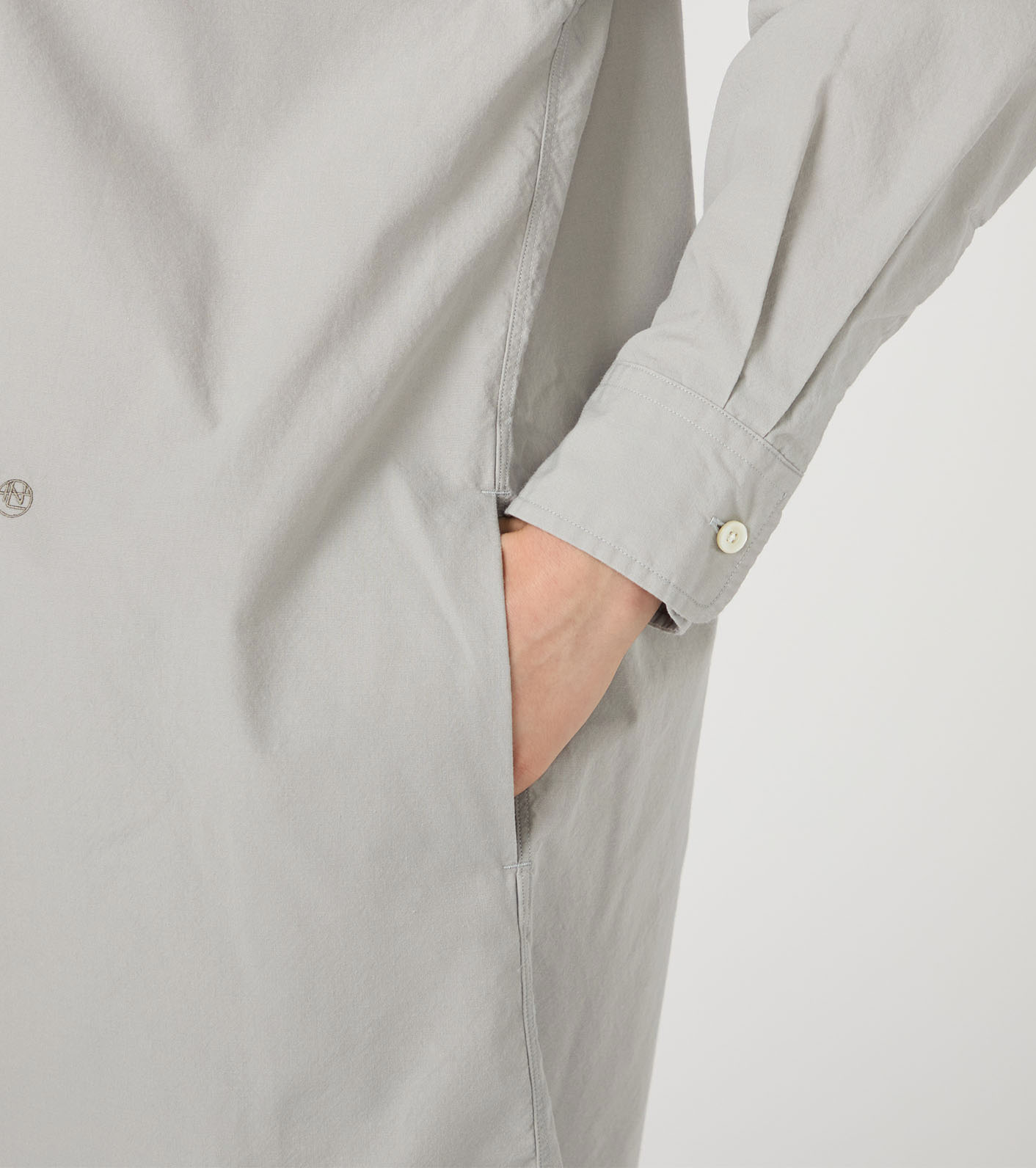 Band Collar Wind Shirt Dress