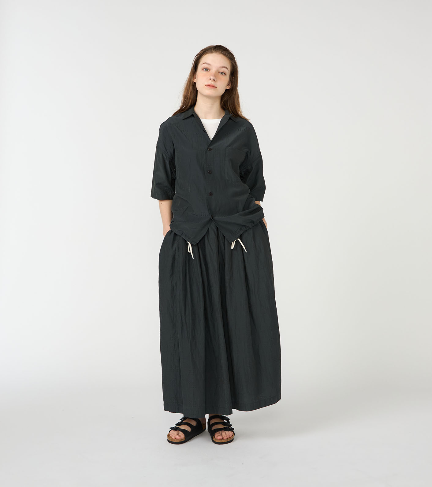 Open Collar S/S Shirt