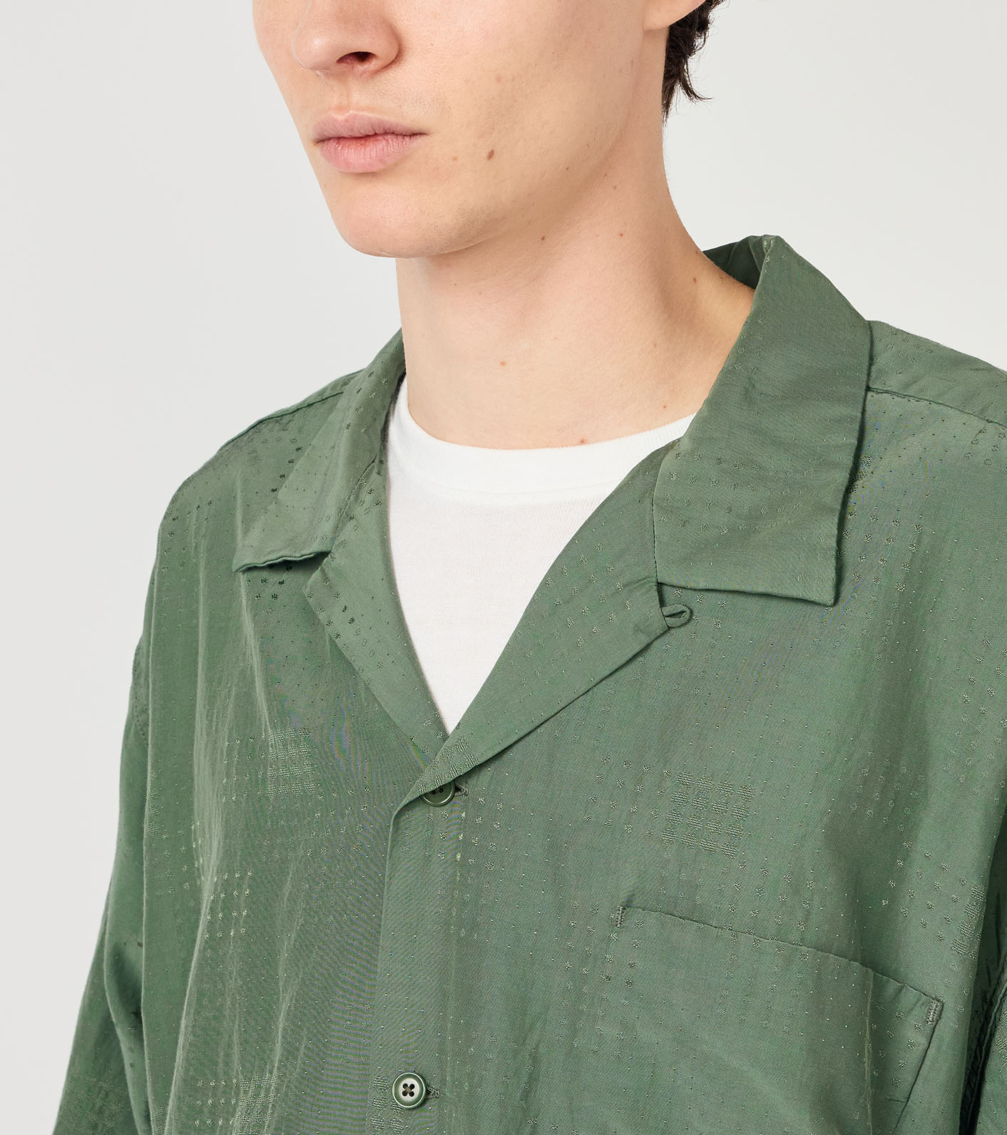Open Collar S/S Shirt