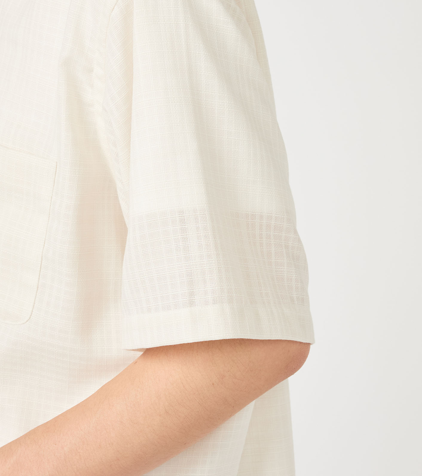 Open Collar Panama S/S Shirt