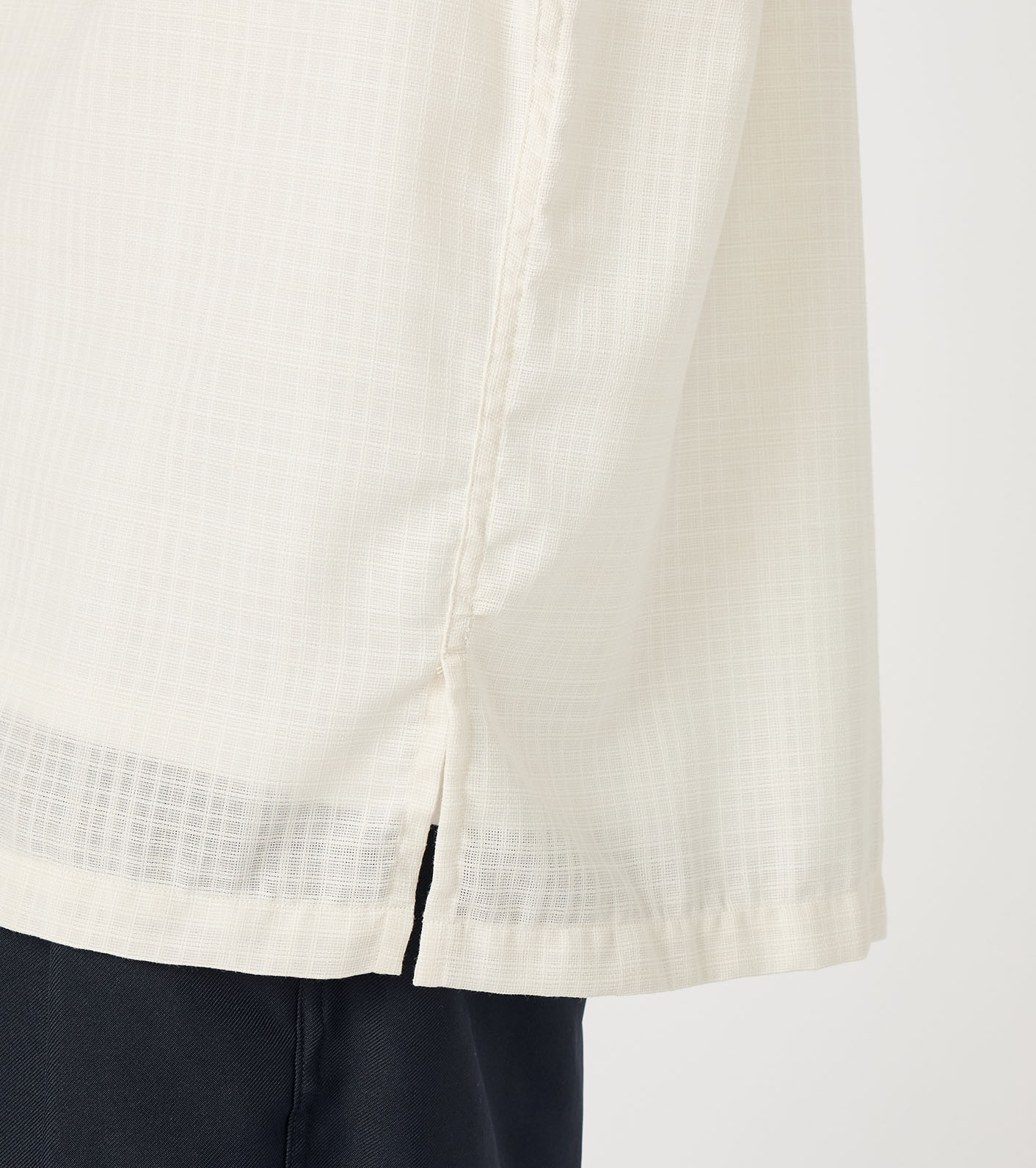 Open Collar Panama S/S Shirt